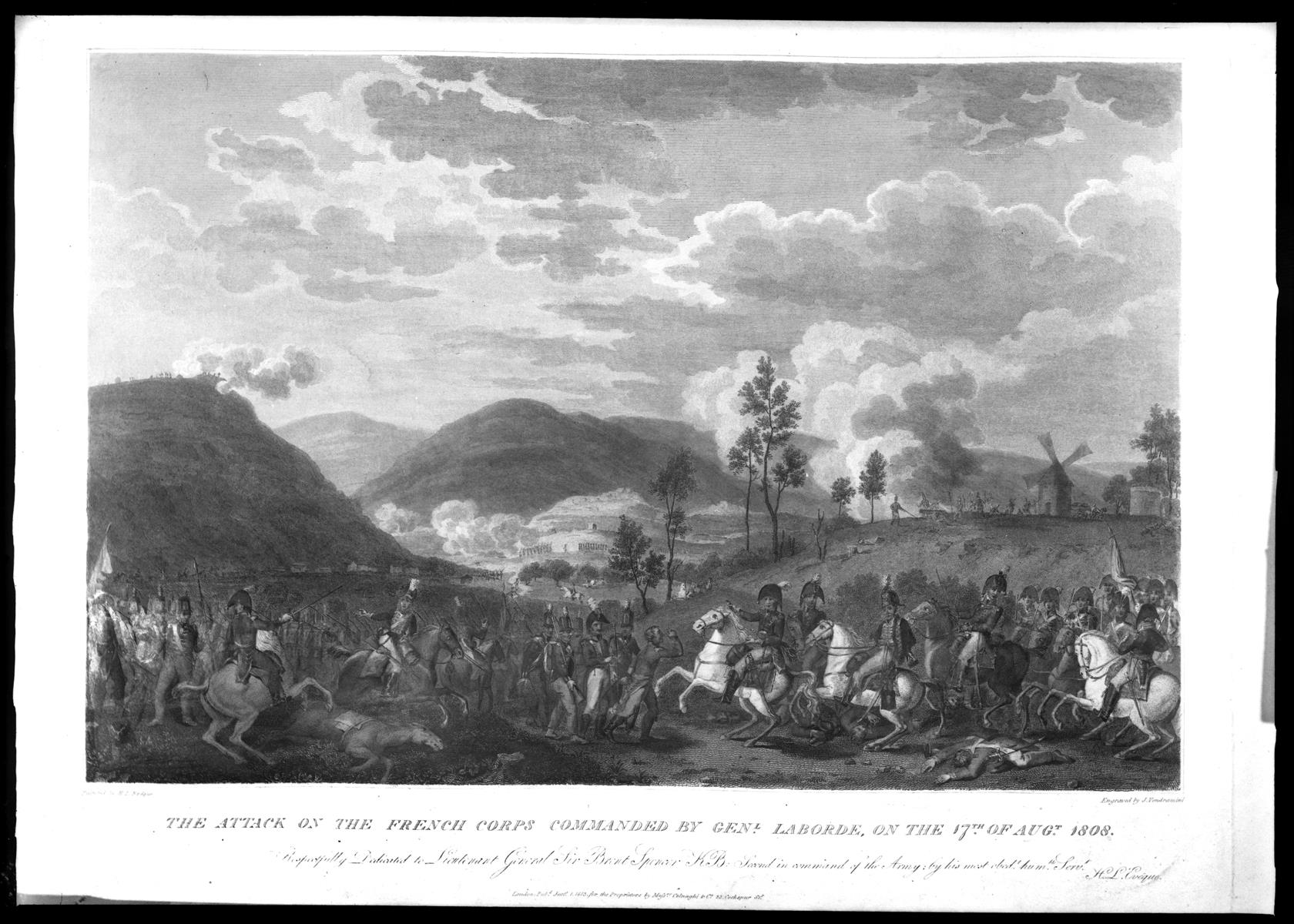 The attack on the french corps commanded by General Laborde, on the 17th of August 1808