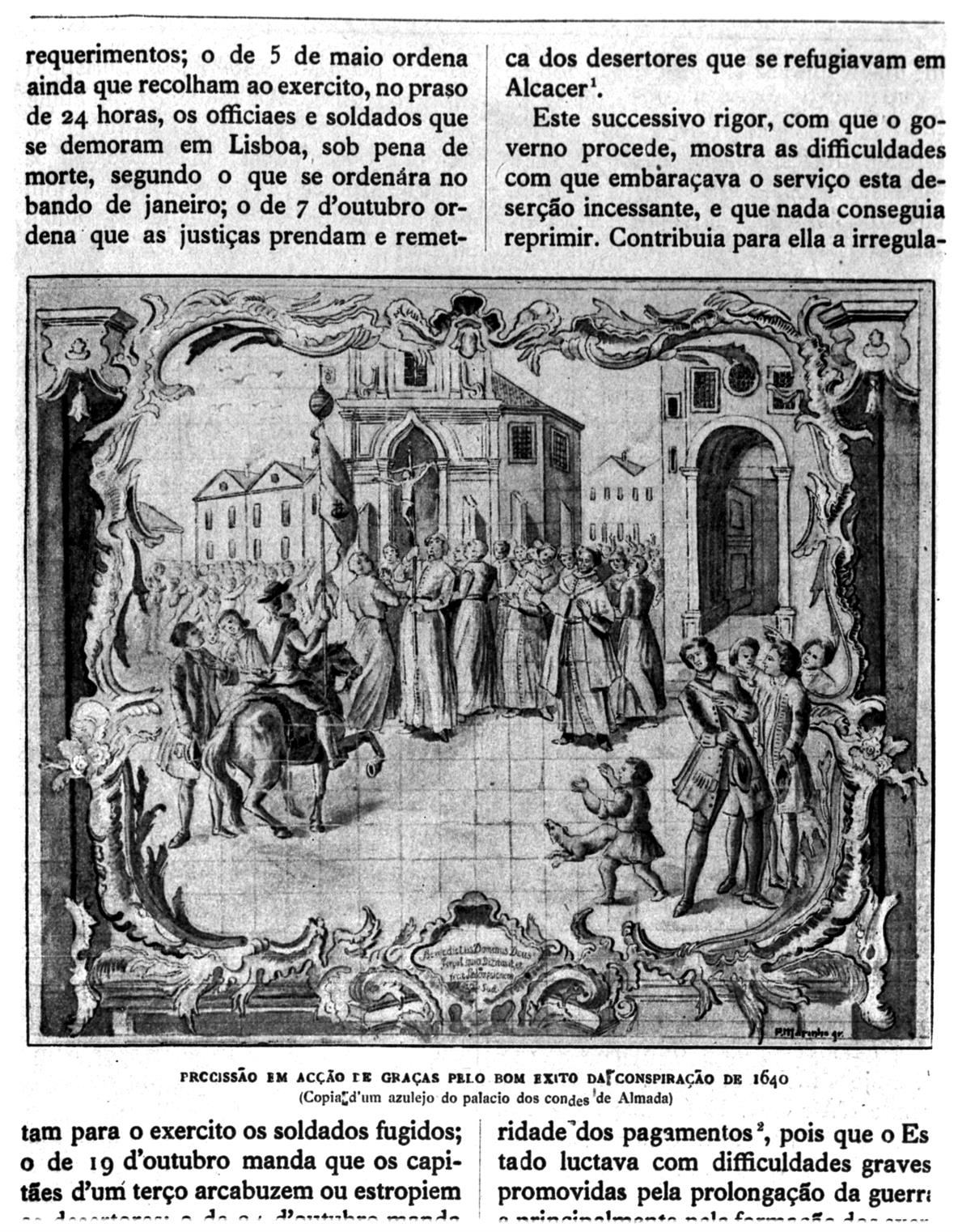 Revolução de 1640 : procissão em acção de graças pelo bom exito da conspiração de 1640