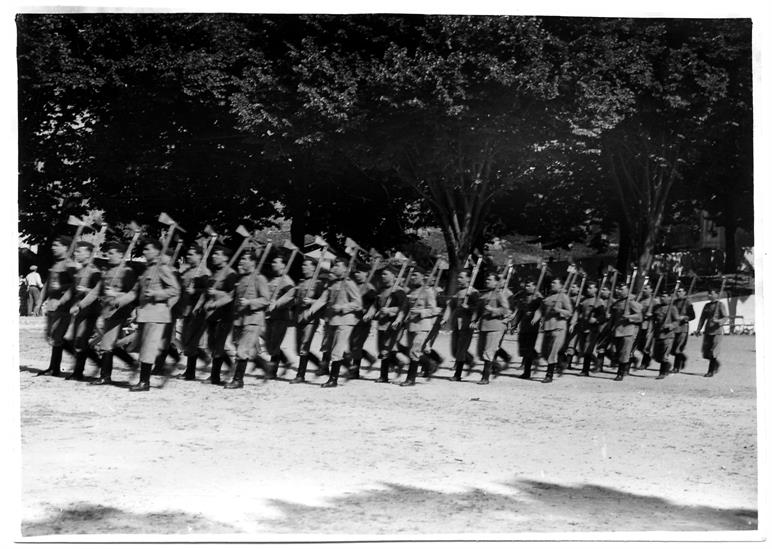 Batalhão de Sapadores Bombeiros : em desfile no quartel