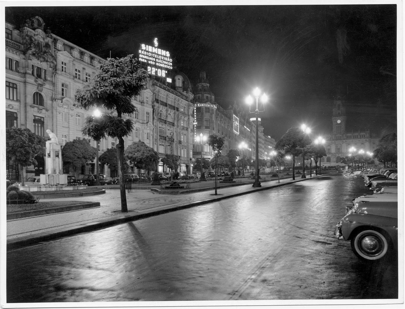 A cidade na época em que a iluminação pública de azeite foi substituída pela de gás : Avenida dos Aliados