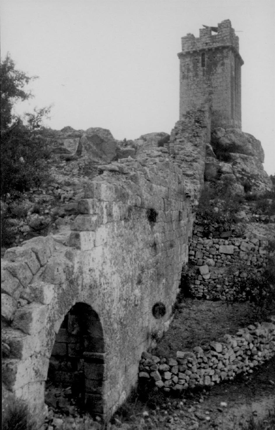 Numão : concelho de Vila Nova de Foz Côa : lanço da muralha e torre do castelo