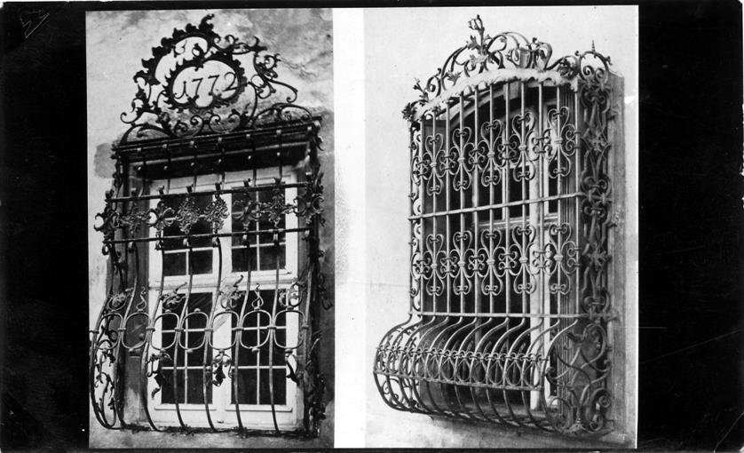 Ferros forjados do Porto : Rothemburg e basel : grades : janela : século XVIII