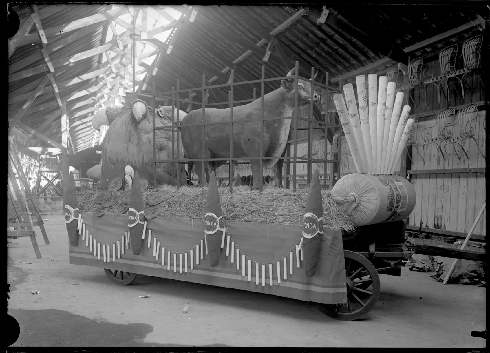 Carnaval de 1905 : carro alegórico no Palácio de Cristal
