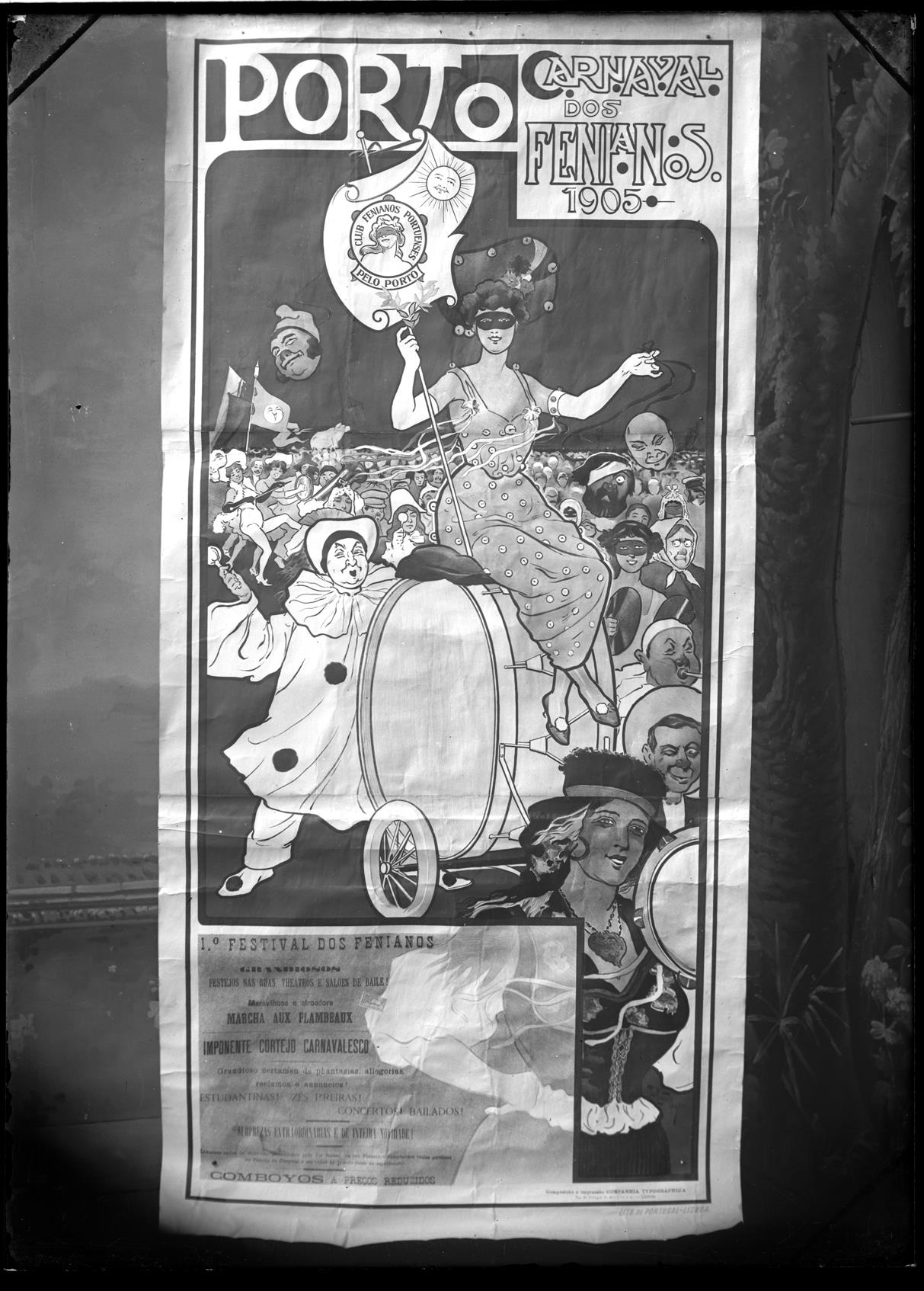 Porto : Carnaval dos Fenianos, 1905 : cartaz publicitário