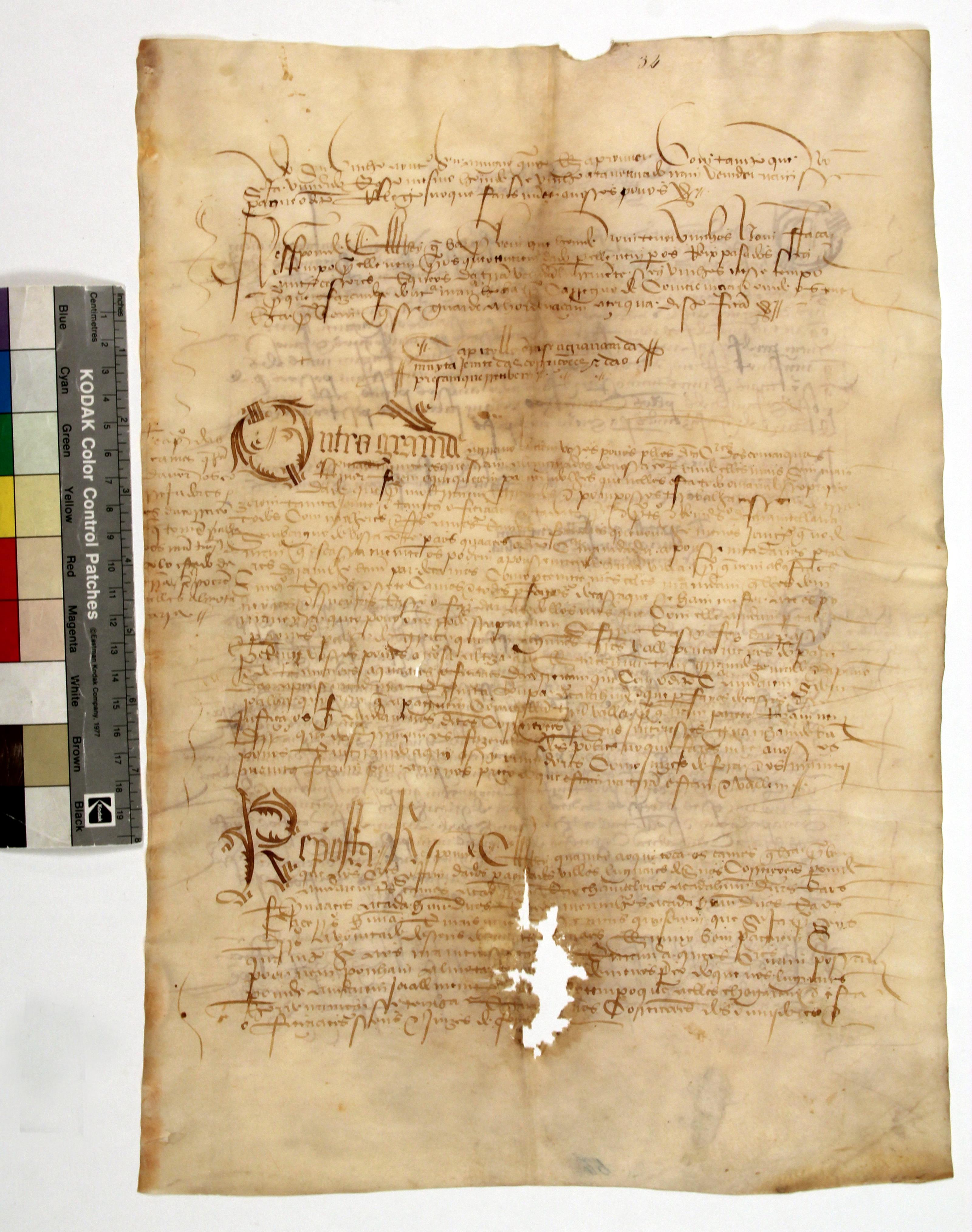 [Traslado de capítulos gerais das Cortes de Évora de 1490]