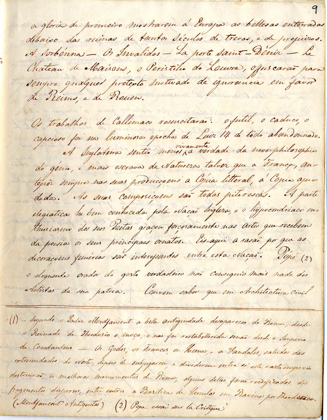 [Parecer de Joaquim da Costa Lima Sampaio sobre a abertura da Rua Ferreira Borges]