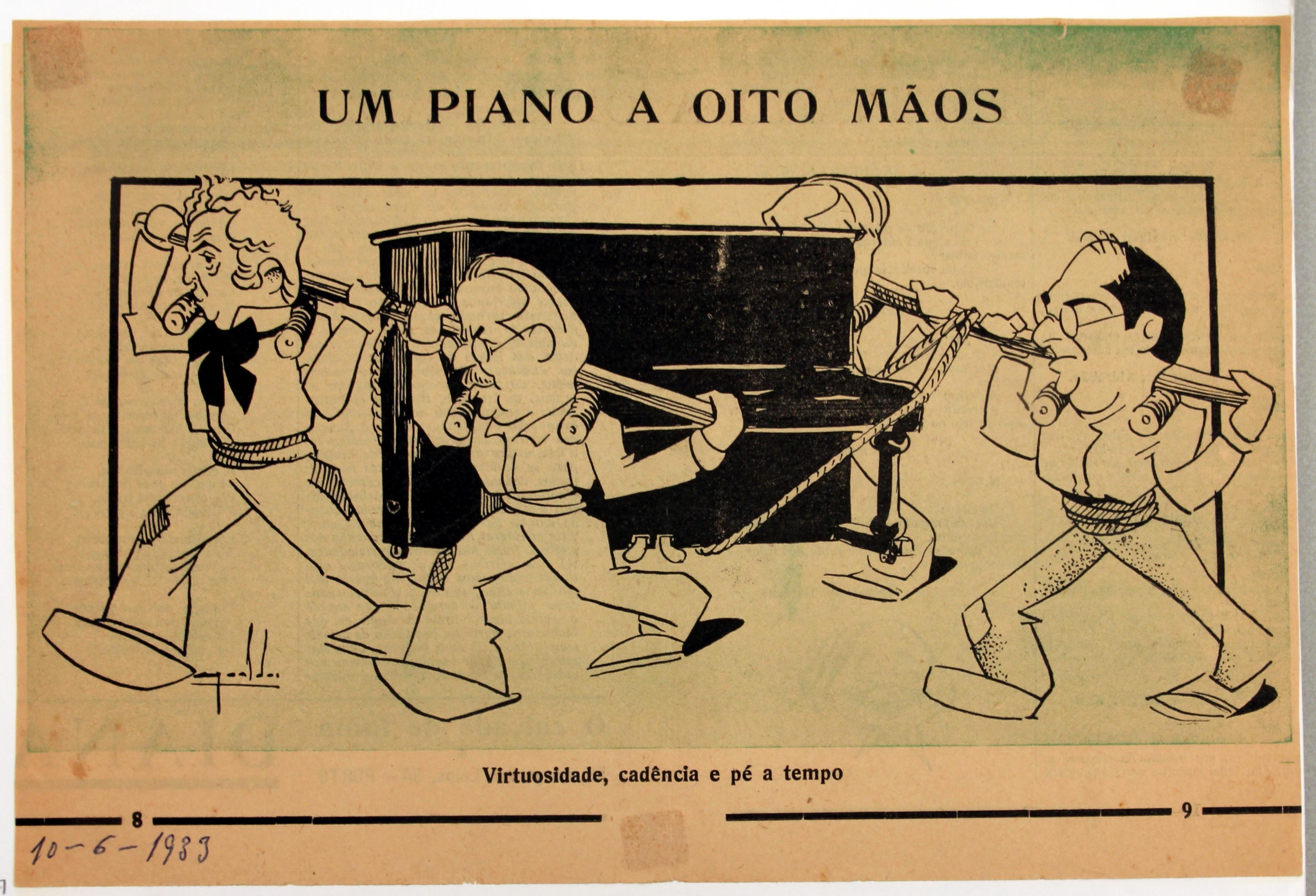 «Maria Rita» : semanário humorístico : um piano a oito mãos : virtuosidade, cadência e pé a tempo