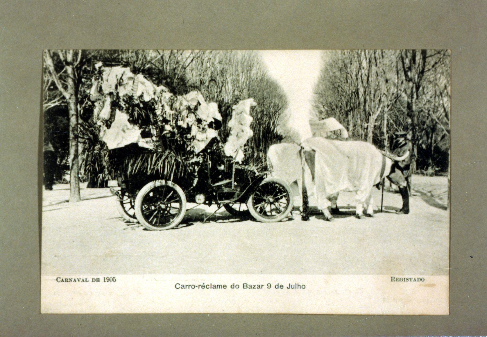 Carnaval de 1905 : carro reclame do Bazar 9 de Julho