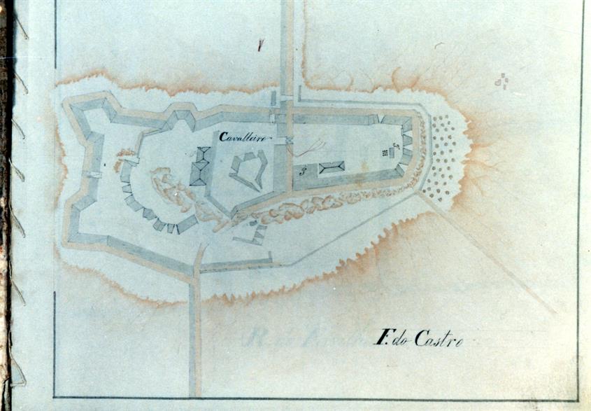 Atlas das fortificações do exército de D. Miguel no Porto : forte do Castro