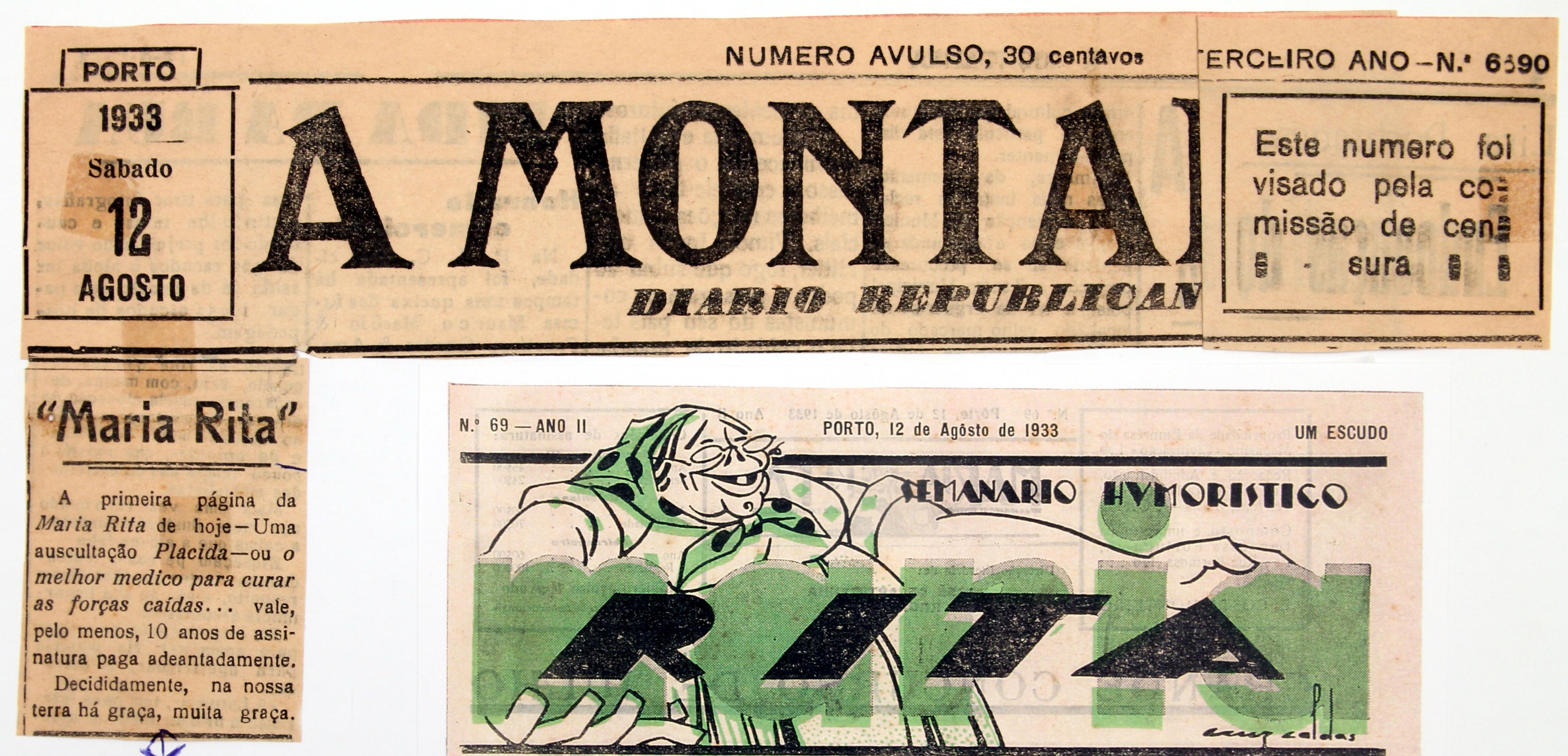 Cruz Caldas (2) : 1928-1946 : «A Montanha : diário republicano» : "Maria Rita"