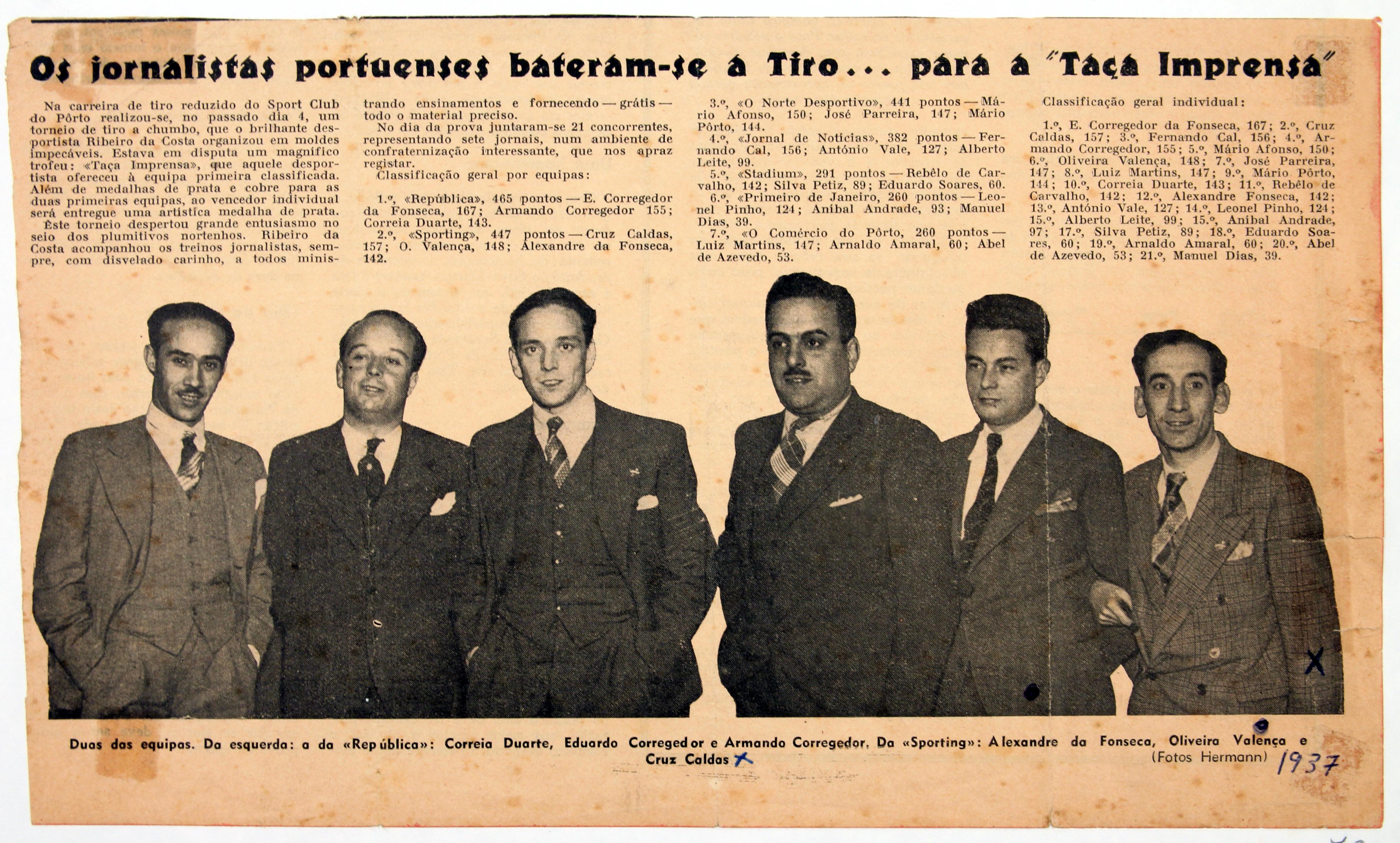 Cruz Caldas (2) : 1928-1946 : os jornalistas portuenses bateram-se a tiro para a "Taça Imprensa"