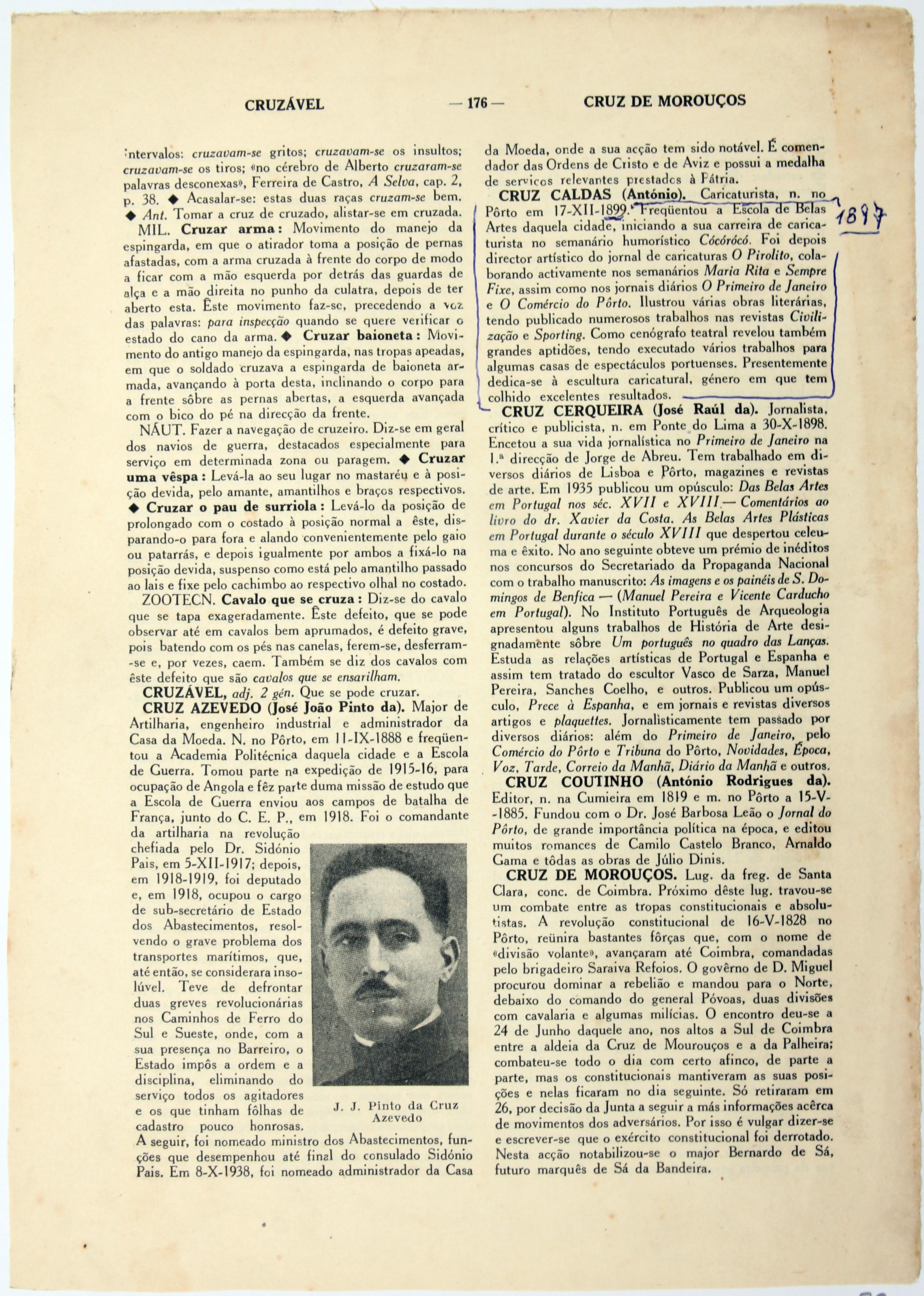Cruz Caldas (2) : 1928-1946 : Grande Enciclopédia portuguesa e brasileira : Cruz Caldas (António)