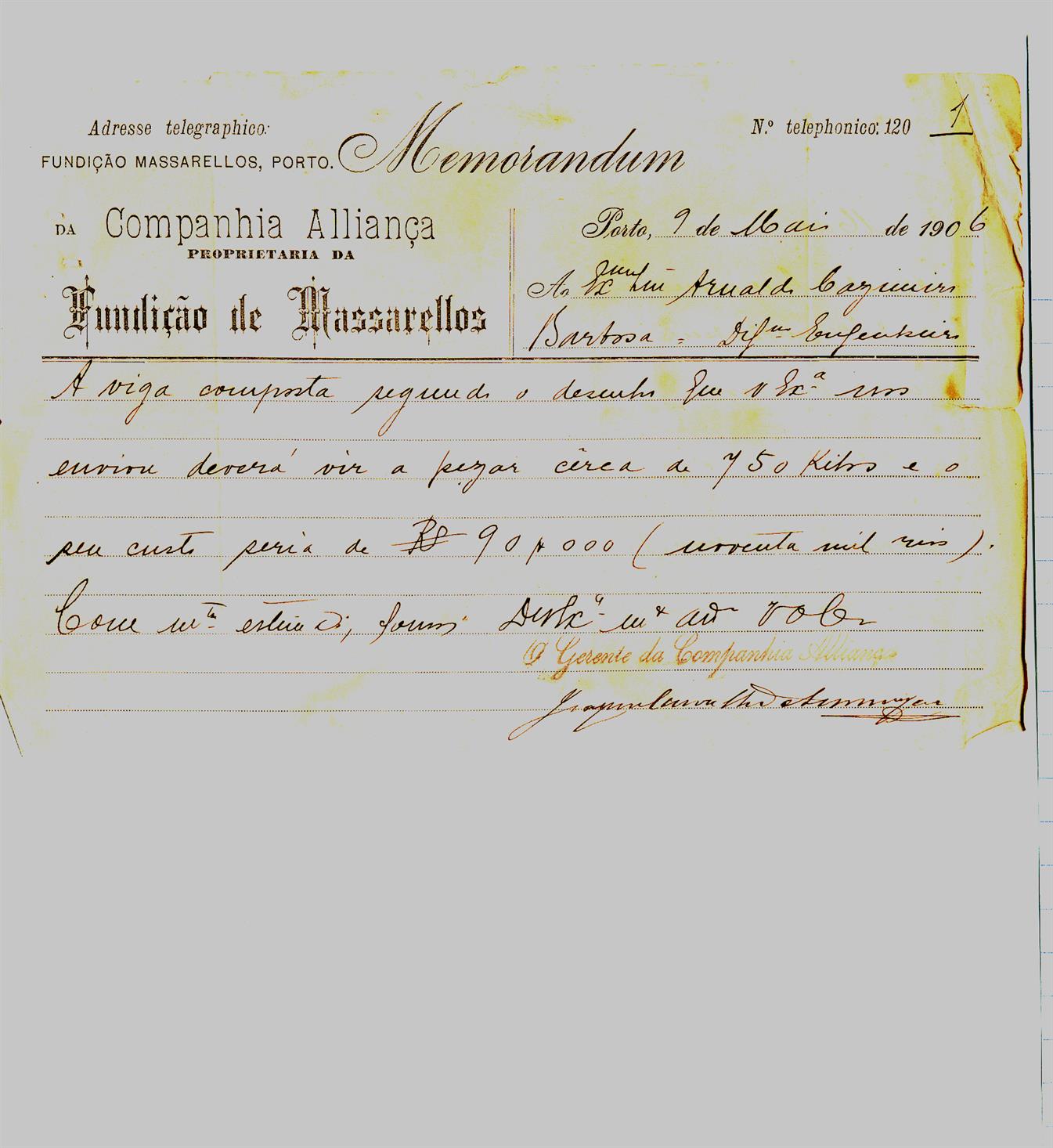 Documentação sobre fornecimento de viga composta