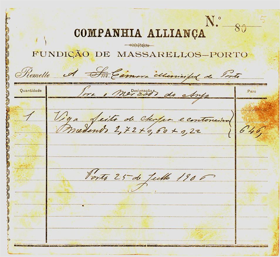 Documentação sobre fornecimento de viga composta