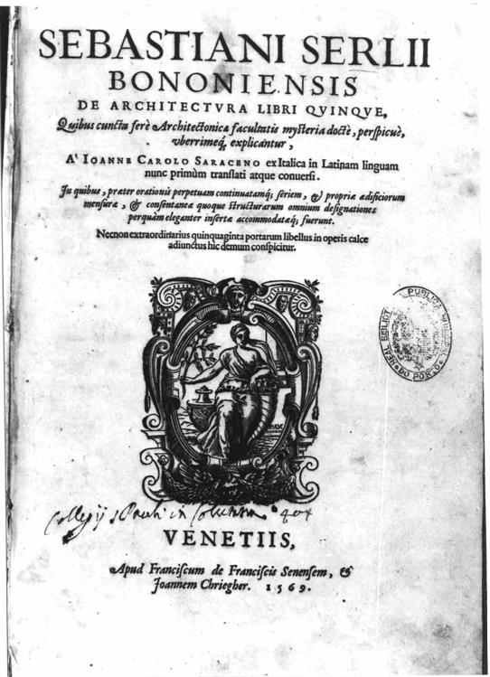 Nicolau Nasoni : um artista italiano no Porto : Bononiensis de architectura libri quinque, 1569