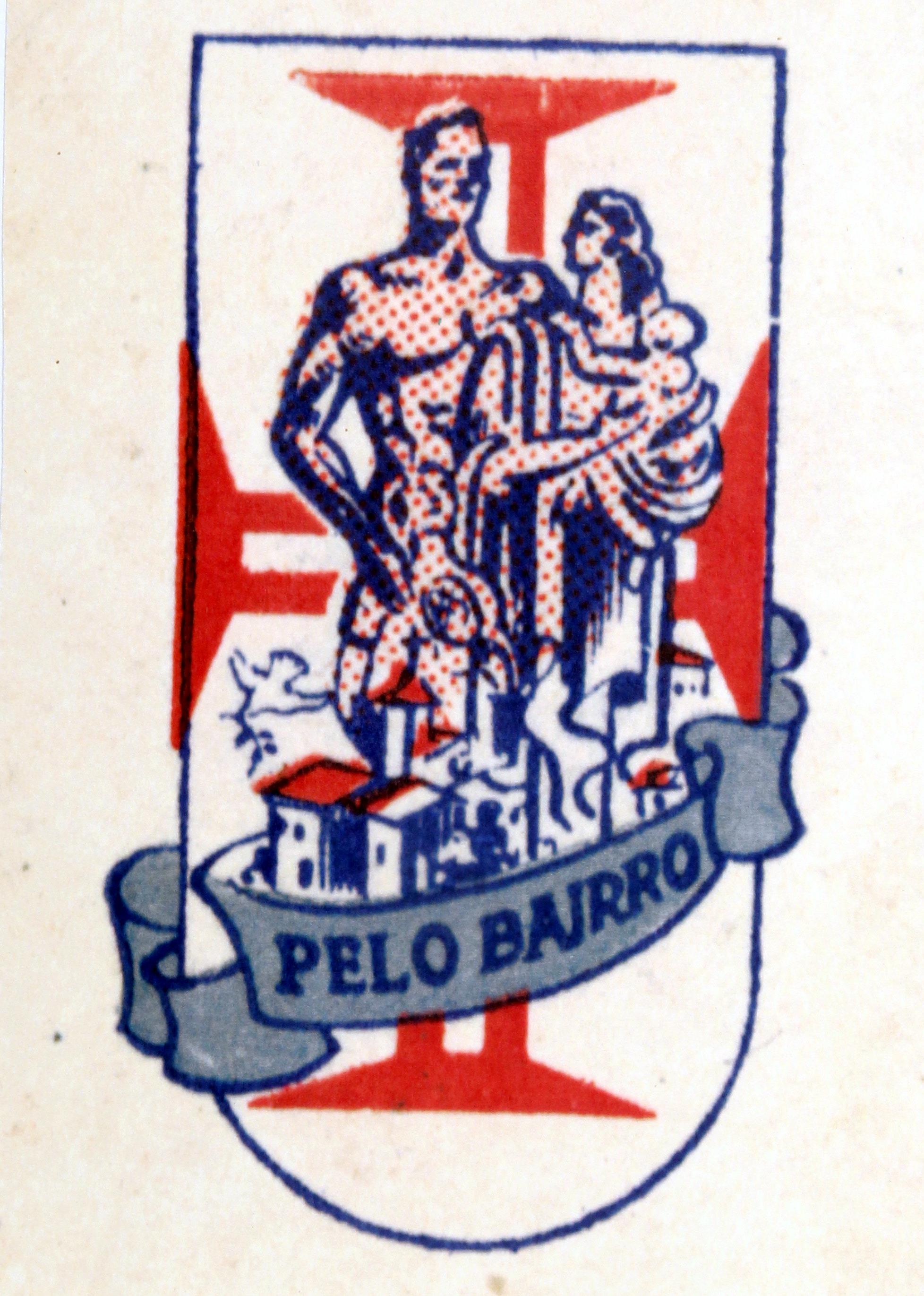 Cruz Caldas (3) : 1946-1965 : pelo bairro  [logótipo do Clube do Bairro de S. Roque da Lameira]