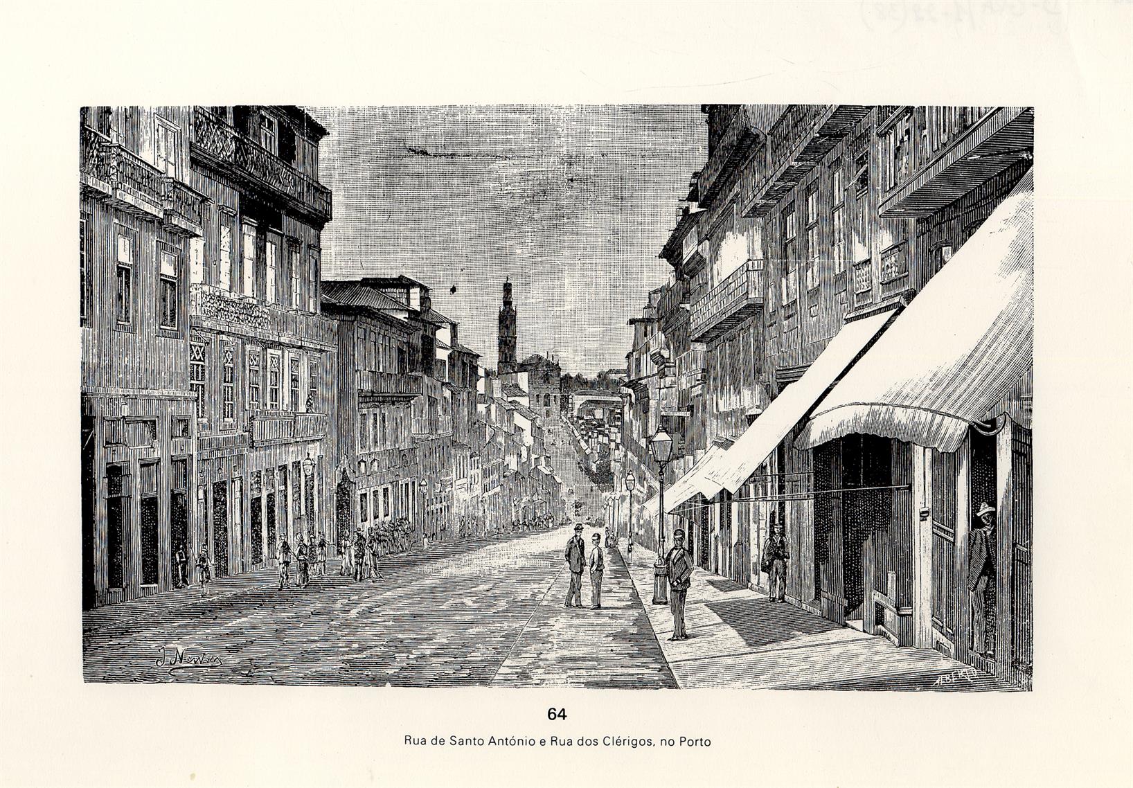Rua de Santo António e Rua dos Clérigos, no Porto