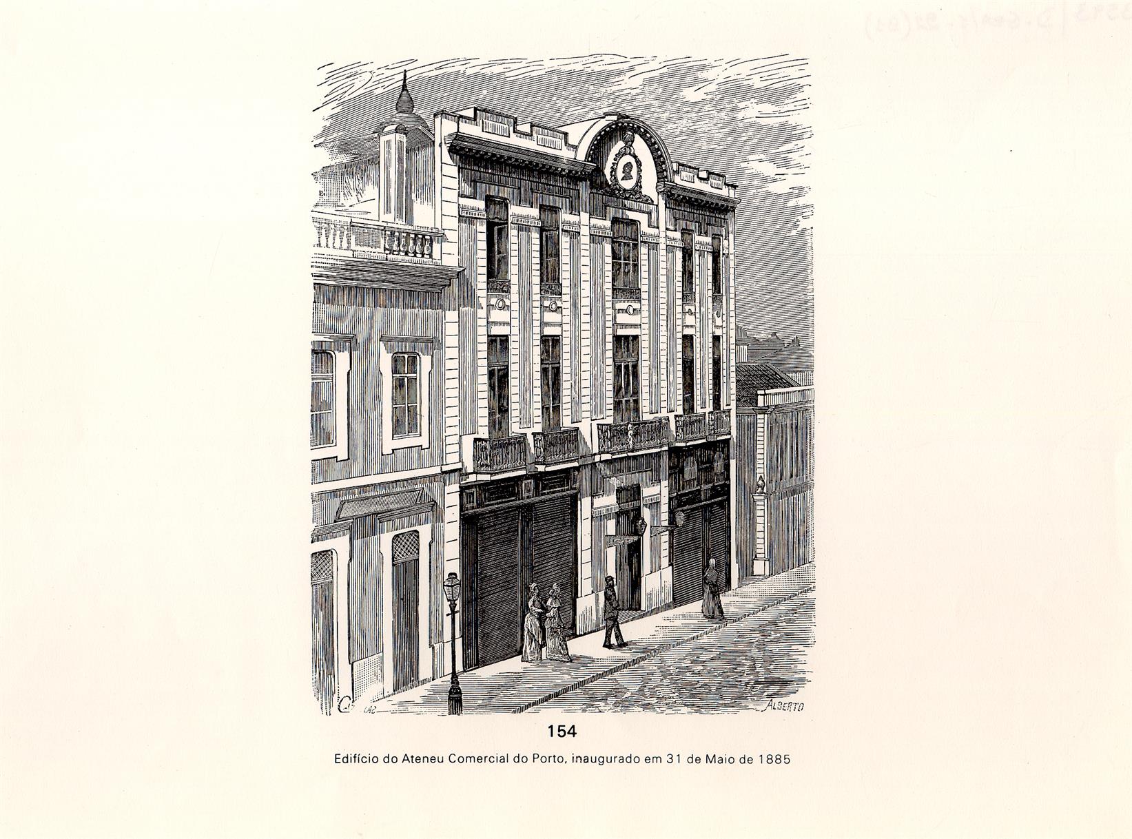 Edifício do Ateneu Comercial do Porto, inaugurado em 31 de maio de 1885