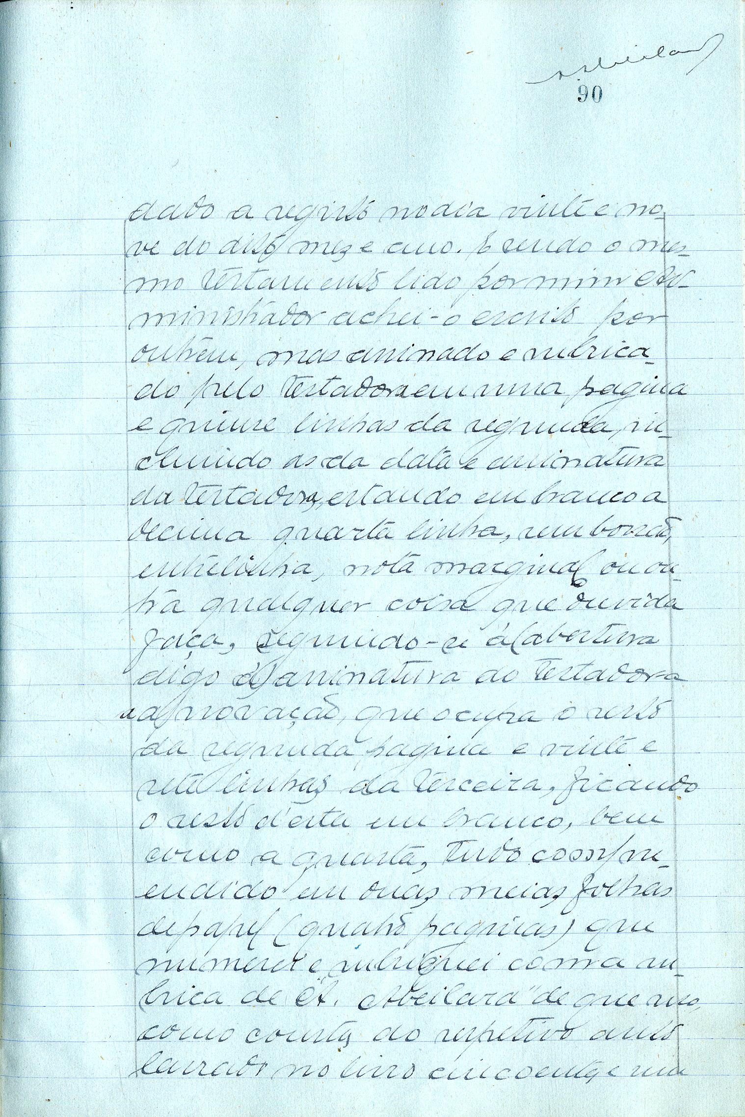 Registo do testamento com que faleceu Amélia Augusta Vilas Boas Salgado