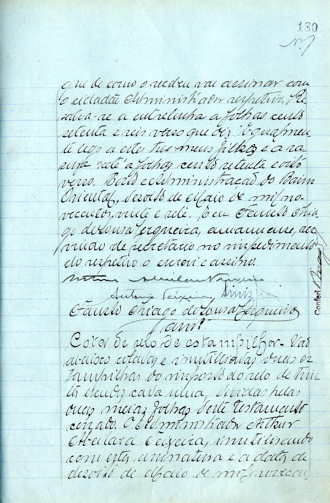Registo do testamento com que faleceu Amélia de Moura Quintela, proprietária
