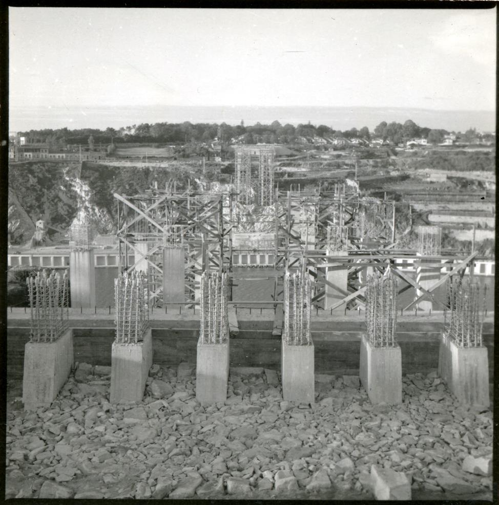 Construção da Ponte da Arrábida : pilares
