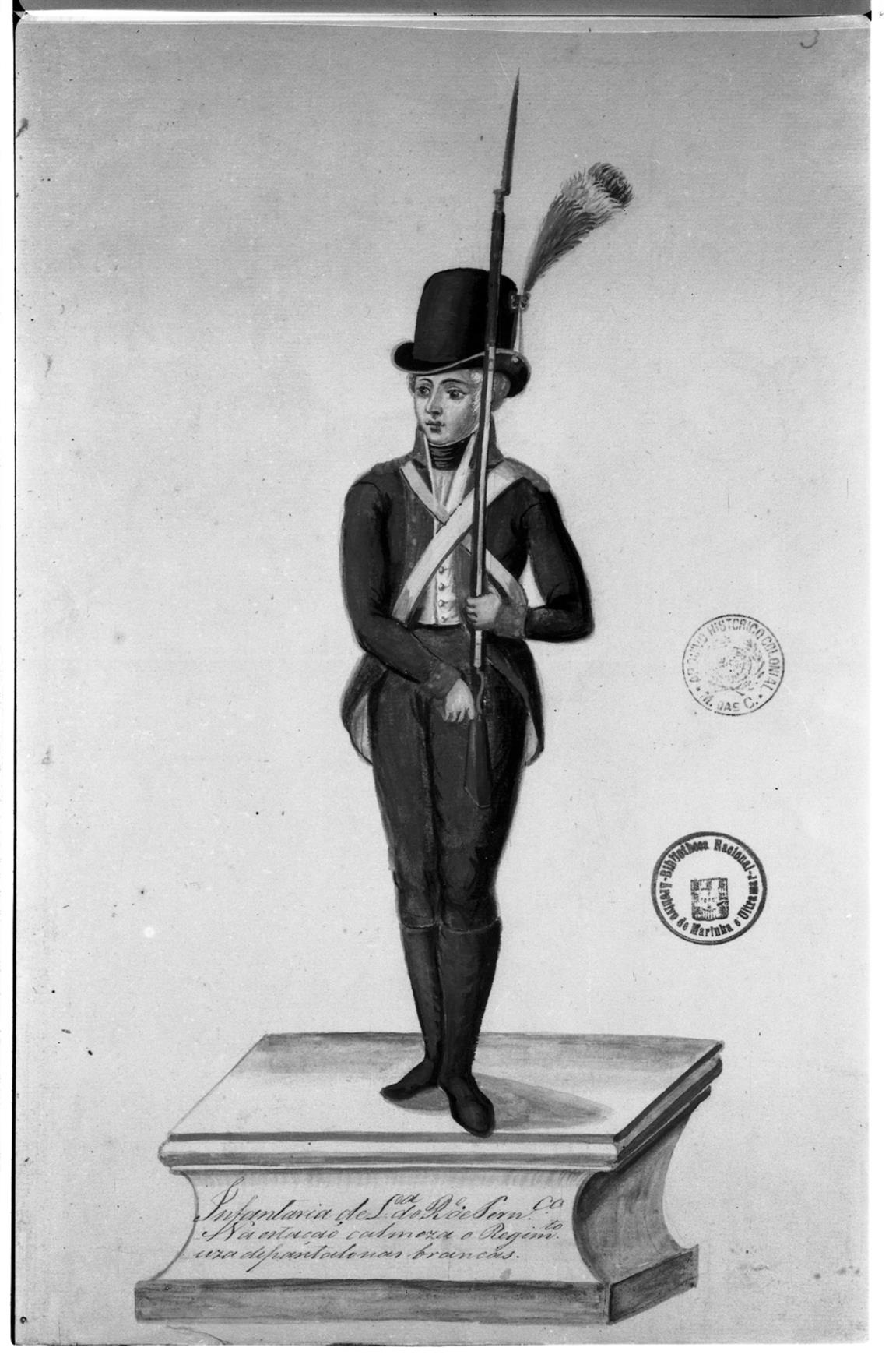 [Exposição Histórico-Militar] : uniforme da Infantaria da Capitania do Regimento de Pernambuco