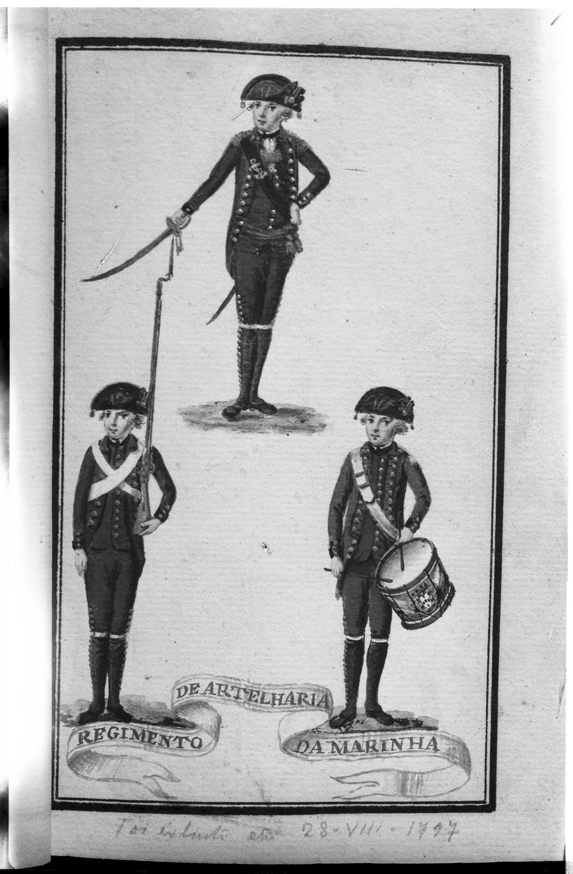 [Exposição Histórico-Militar] : uniforme do Regimento de Artilharia da Marinha : 1797