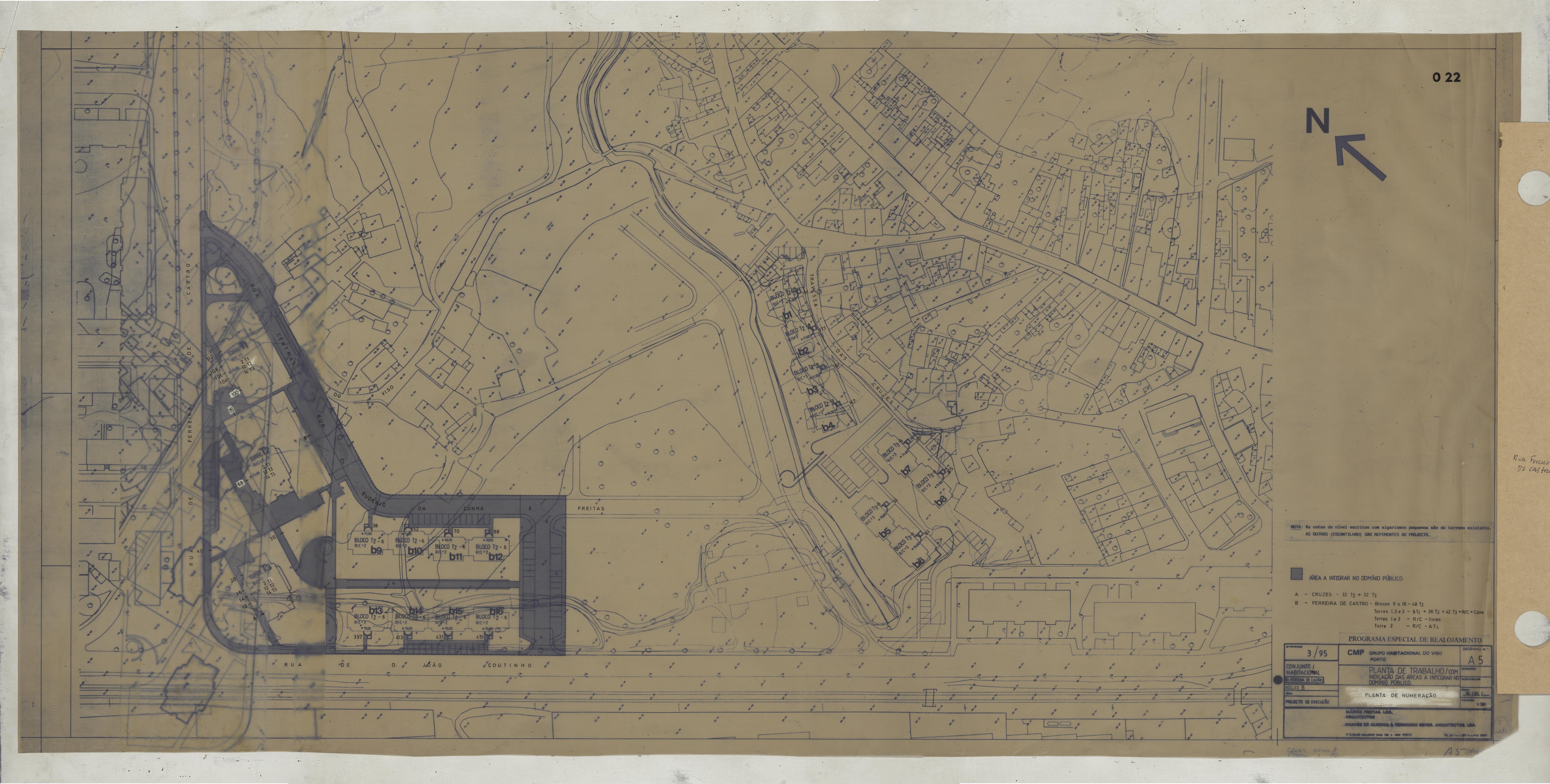 Grupo habitacional do Viso : Rua Ferreira de Castro : topográficas