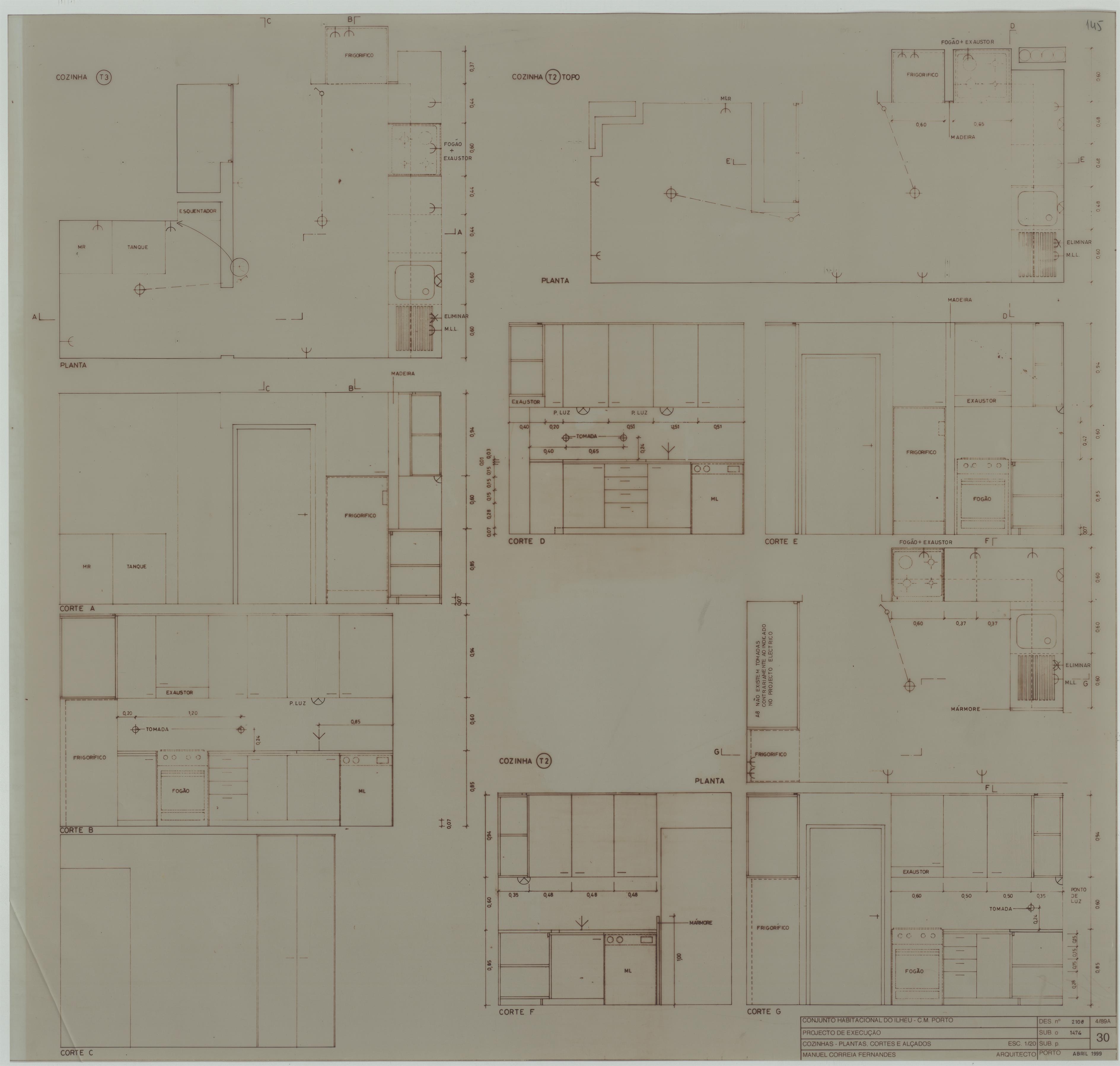 Conjunto habitacional do Ilhéu : arquitetura : pormenores : mobiliário