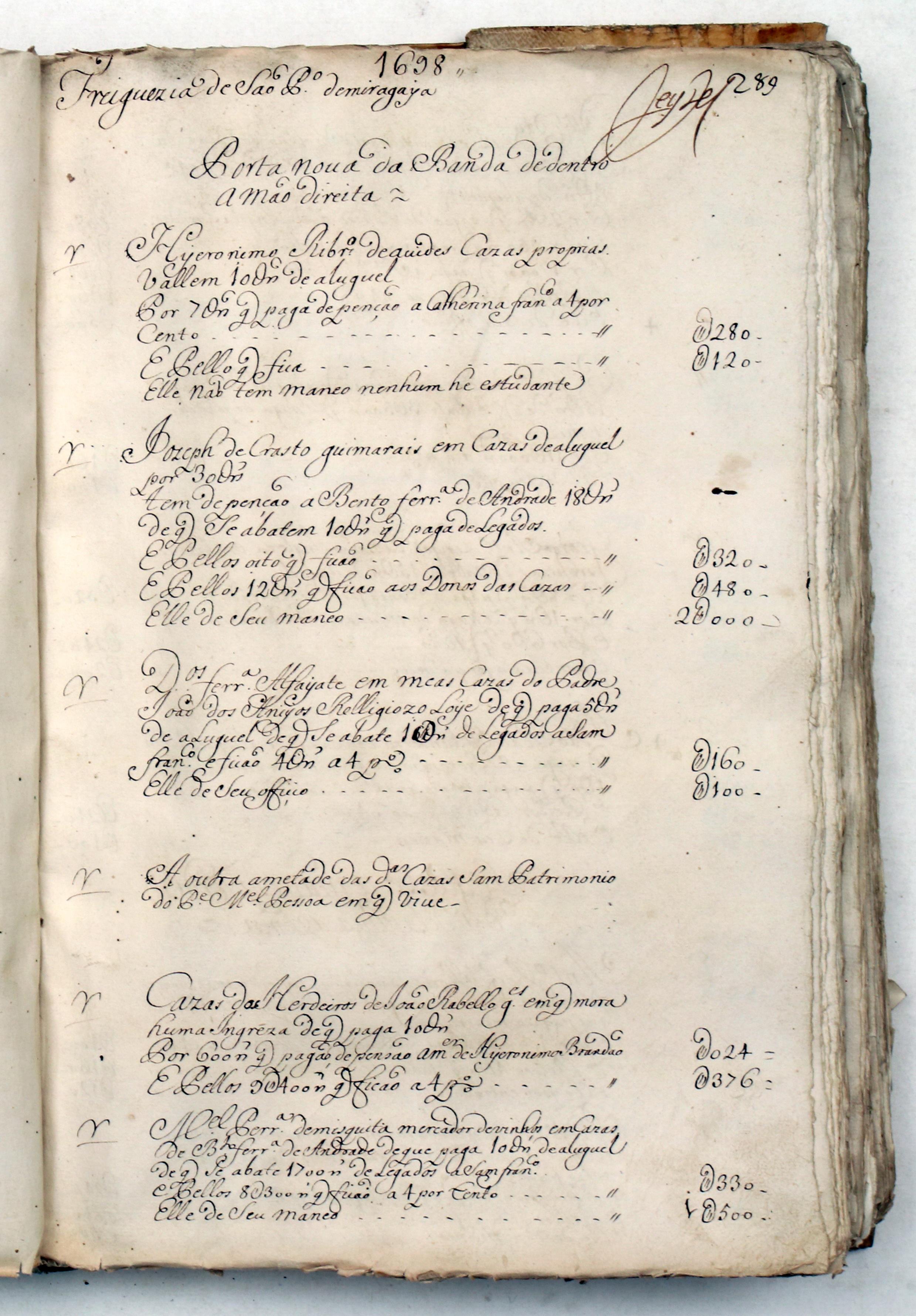 Porta Nova dentro da muralha lado direito, f. 288-289v