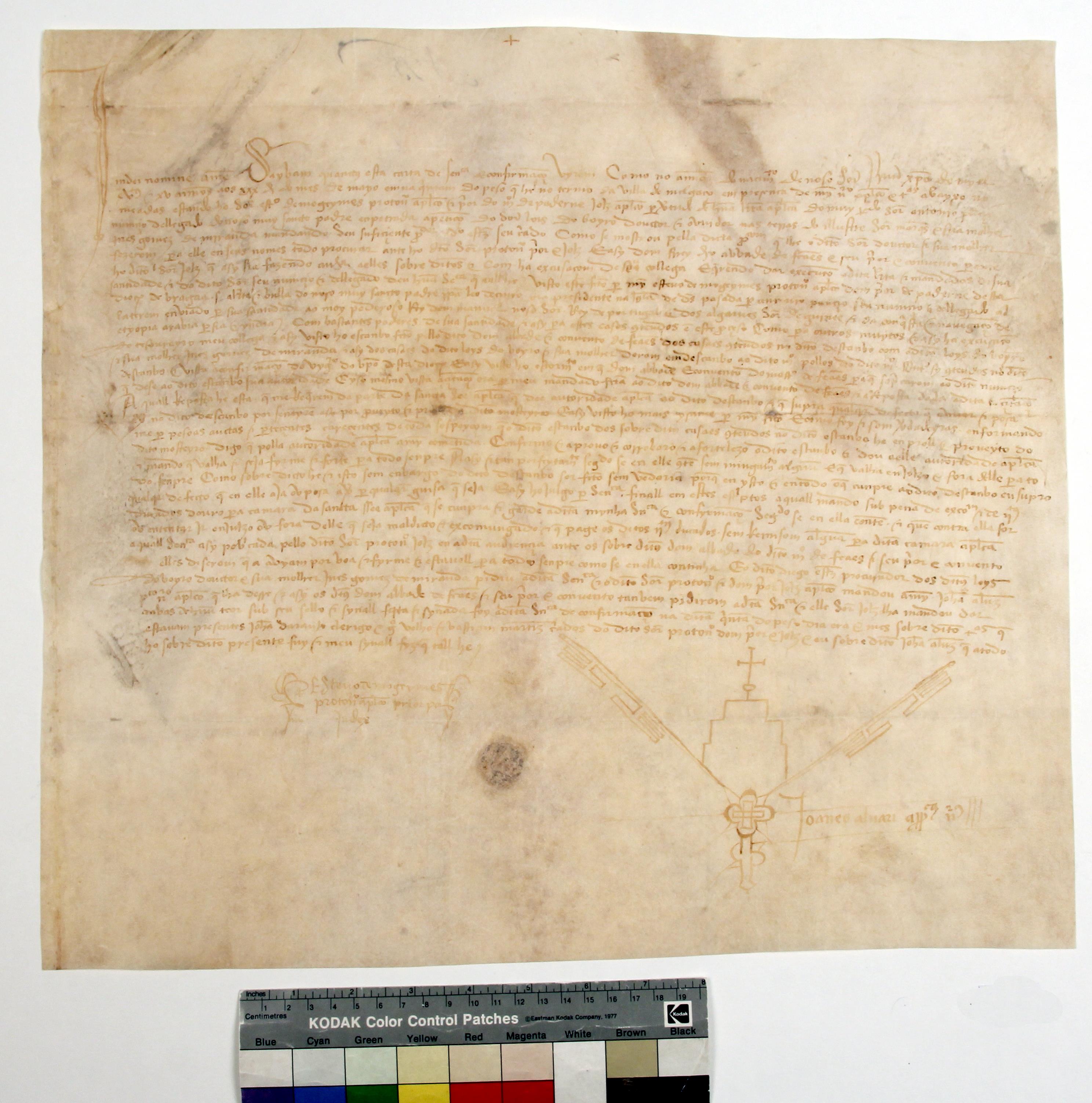 [Carta de sentença e confirmação do escambo de casais feito entre Frei Diogo e Luís do Boiro]