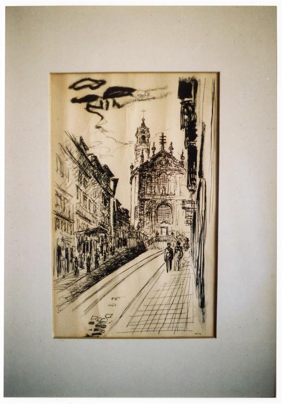 Porto : a Torre da Cidade : nos 250 anos da Torre dos Clérigos : Rua dos Clérigos : 1954