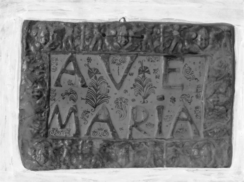 Casa-Museu de Guerra Junqueiro : guia do visitante : placa de cerâmica Avé-Maria