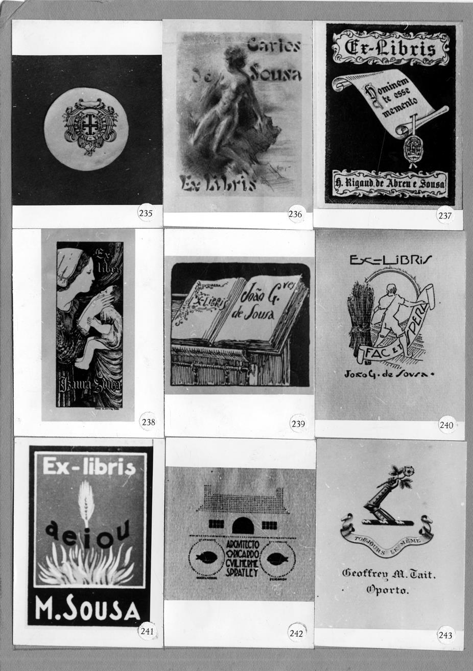 Ex-libris portuenses que figuraram na exposição