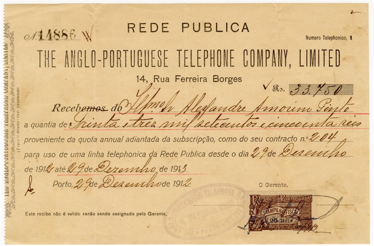 The Anglo-Portuguese Telephone Company, Limited : rede pública