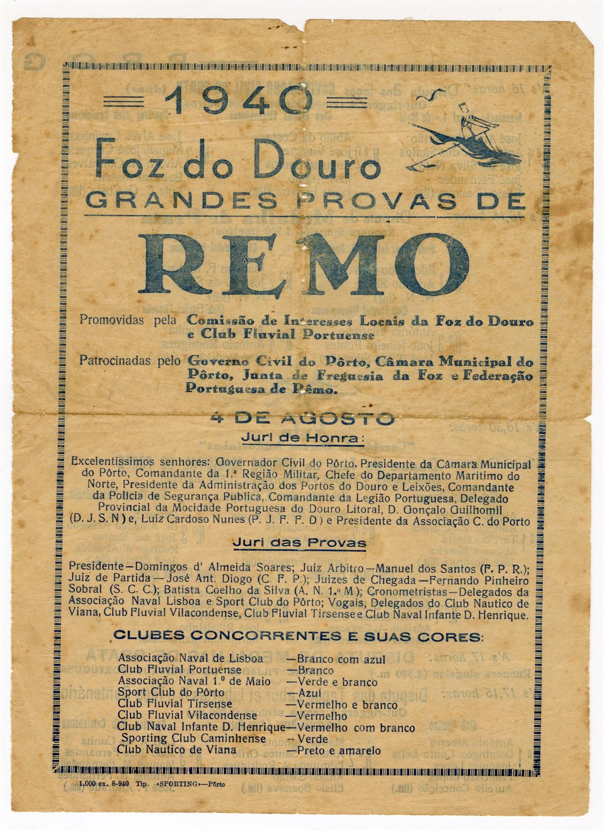 Foz do Douro : grandes provas de remo