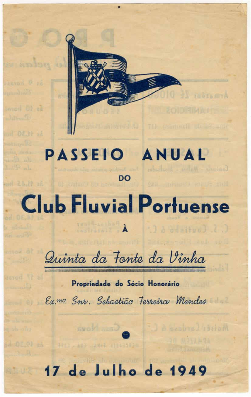 Passeio anual do Clube Fluvial Portuense à Quinta da Fonte da Vinha