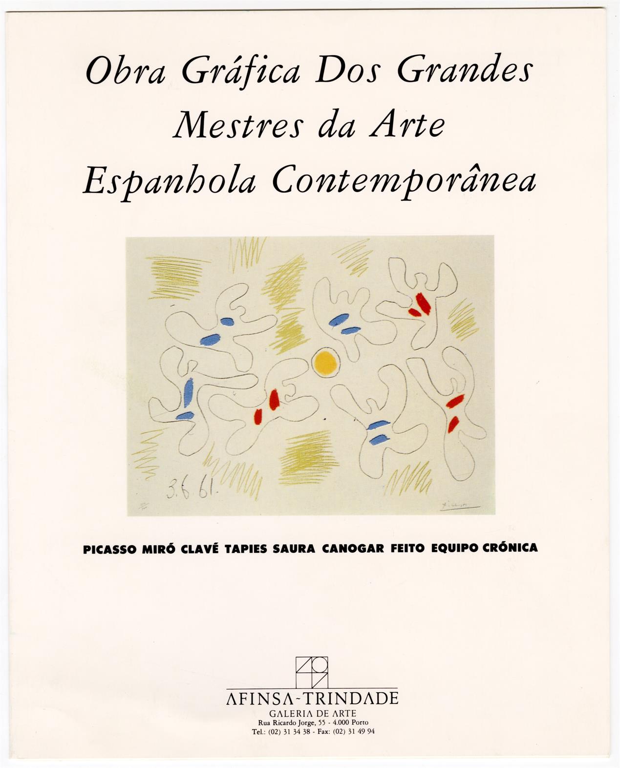 Obra gráfica dos grandes mestres da arte espanhola contemporânea