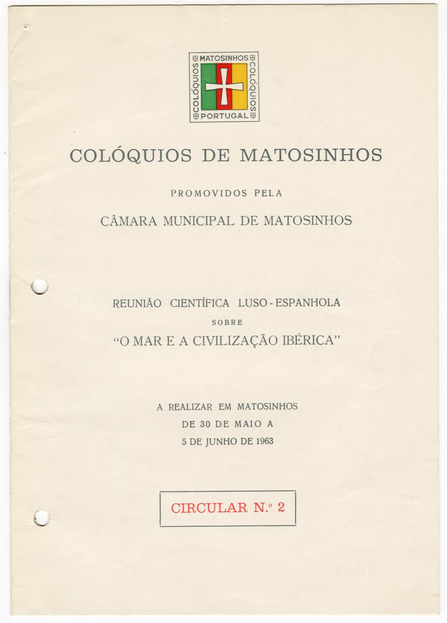 Colóquios de Matosinhos promovidos pela Câmara Municipal de Matosinhos : circular n.º 2