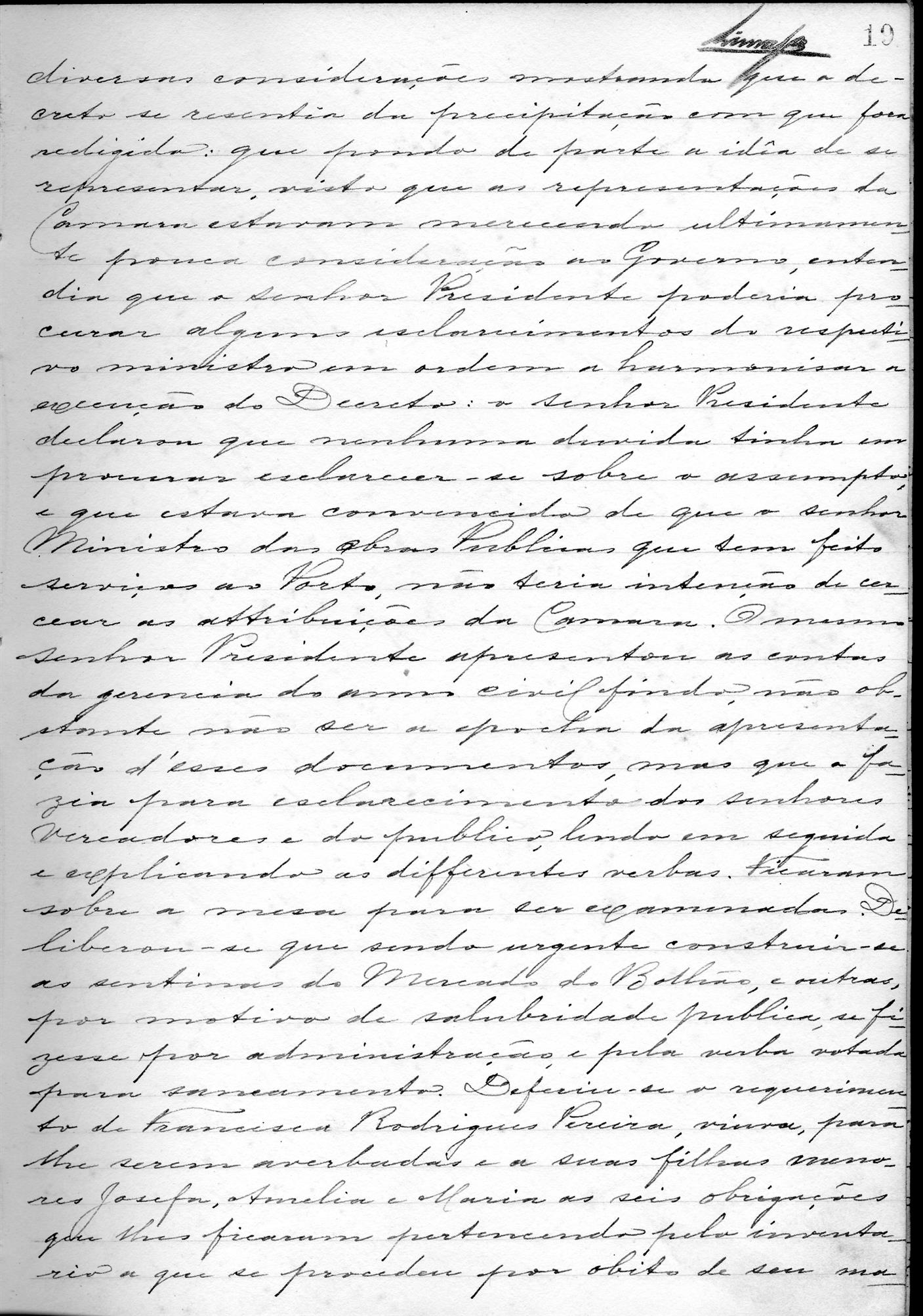 Acta de Vereação: 1900-01-11