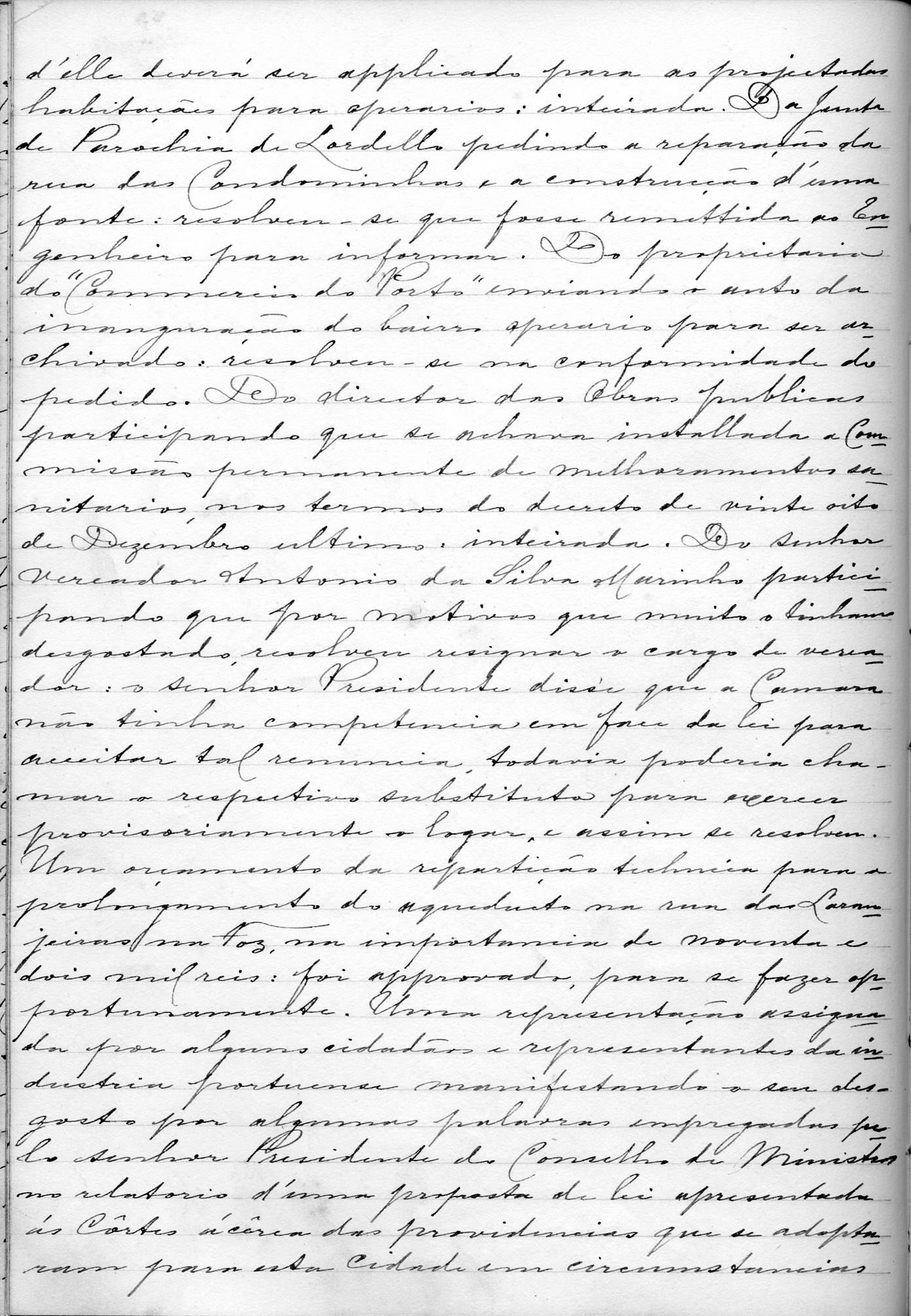 Acta de Vereação: 1900-03-01