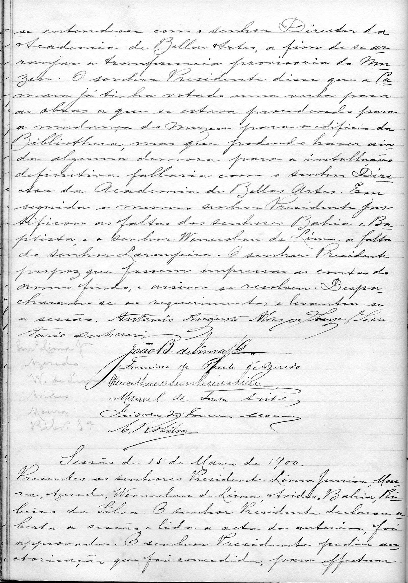 Acta de Vereação: 1900-03-08