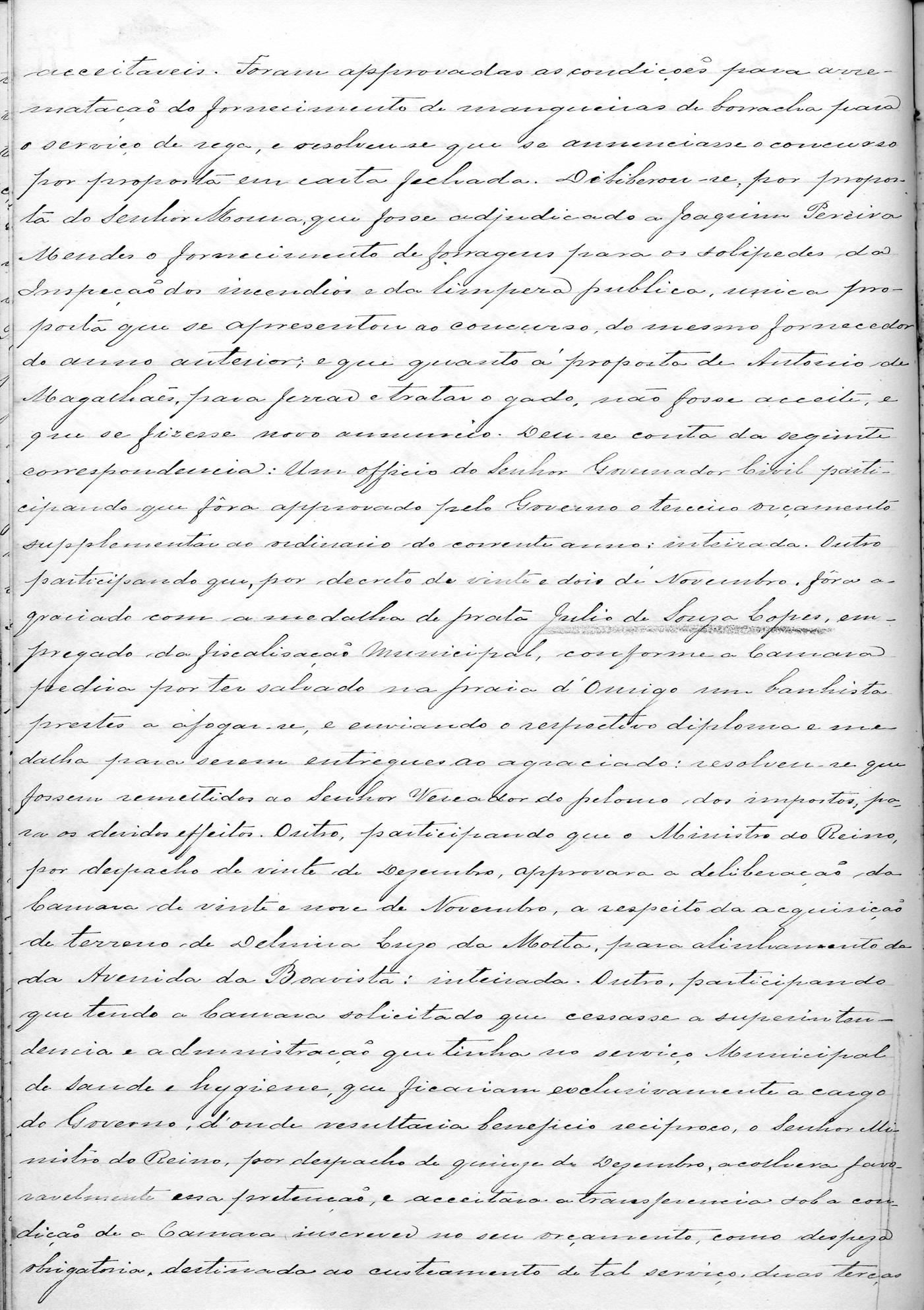Acta de Vereação: 1900-12-27