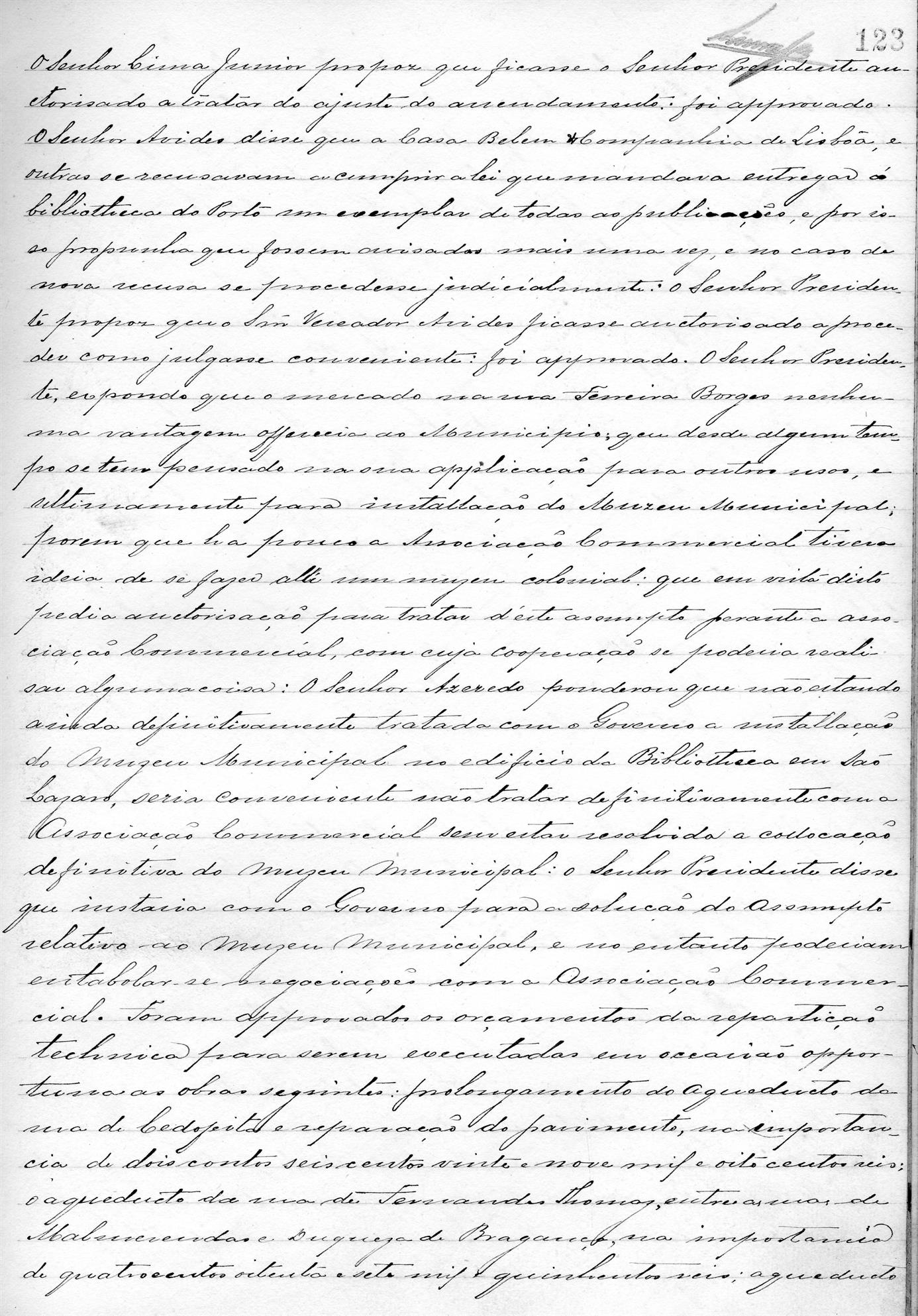 Acta de Vereação: 1900-12-27