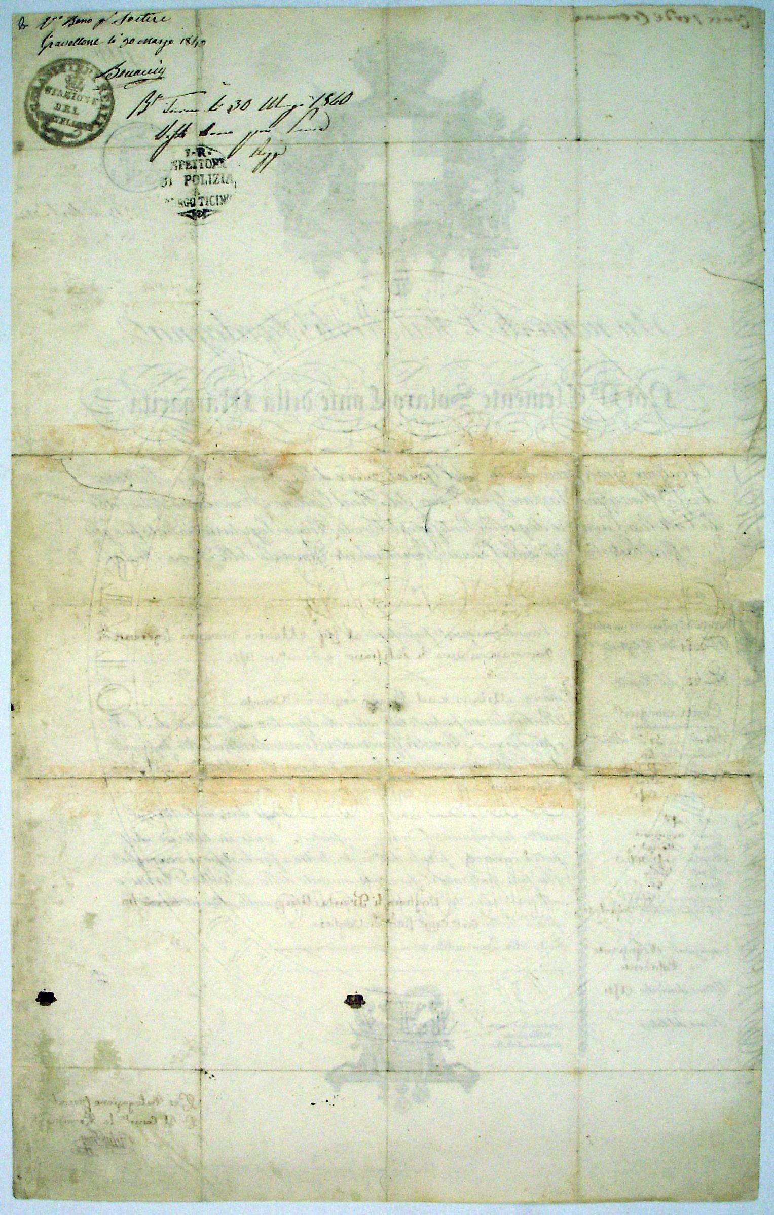Passaporte de Medico Giovanni Segerente di Domenico
