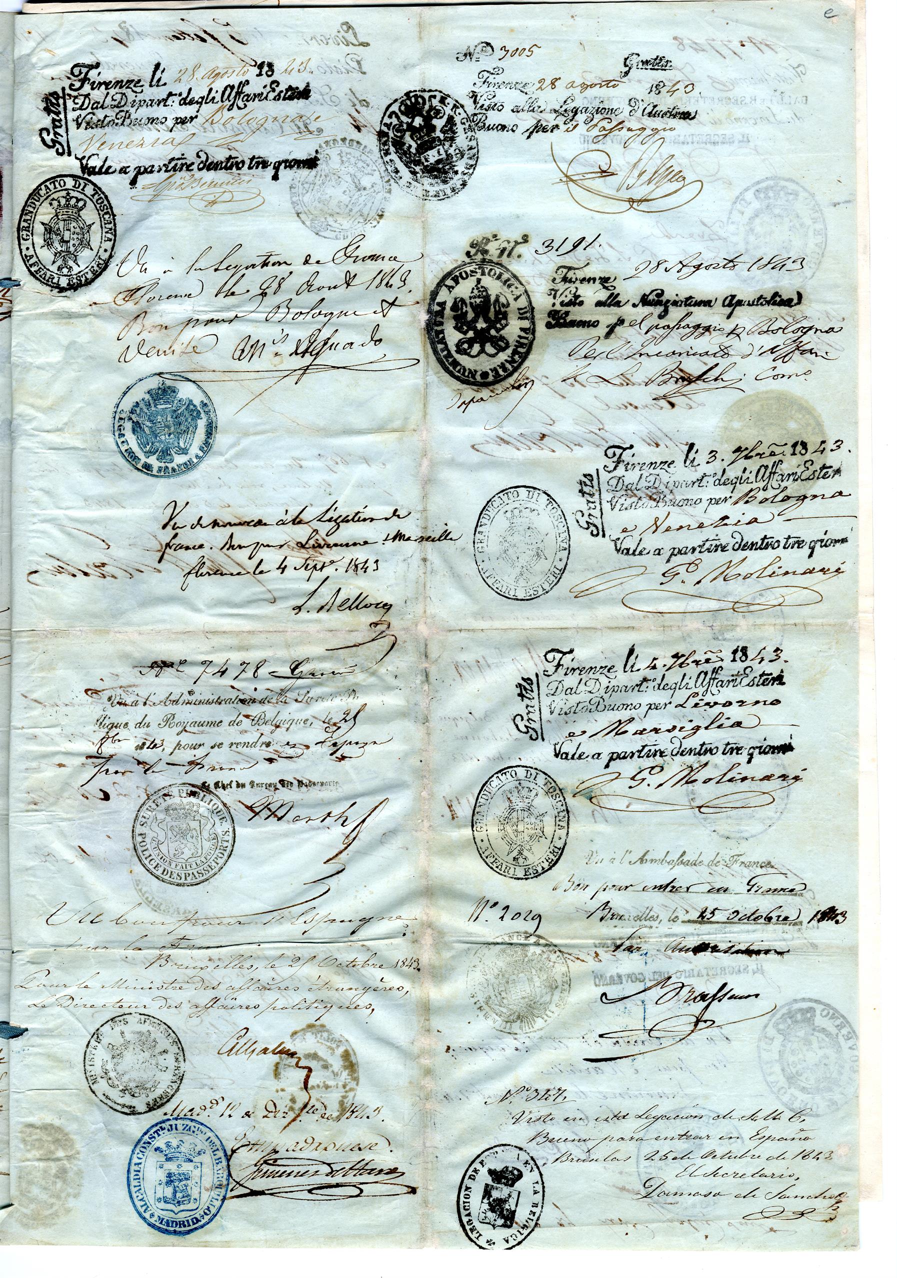 Passaporte de Aguste (sic) de Villers