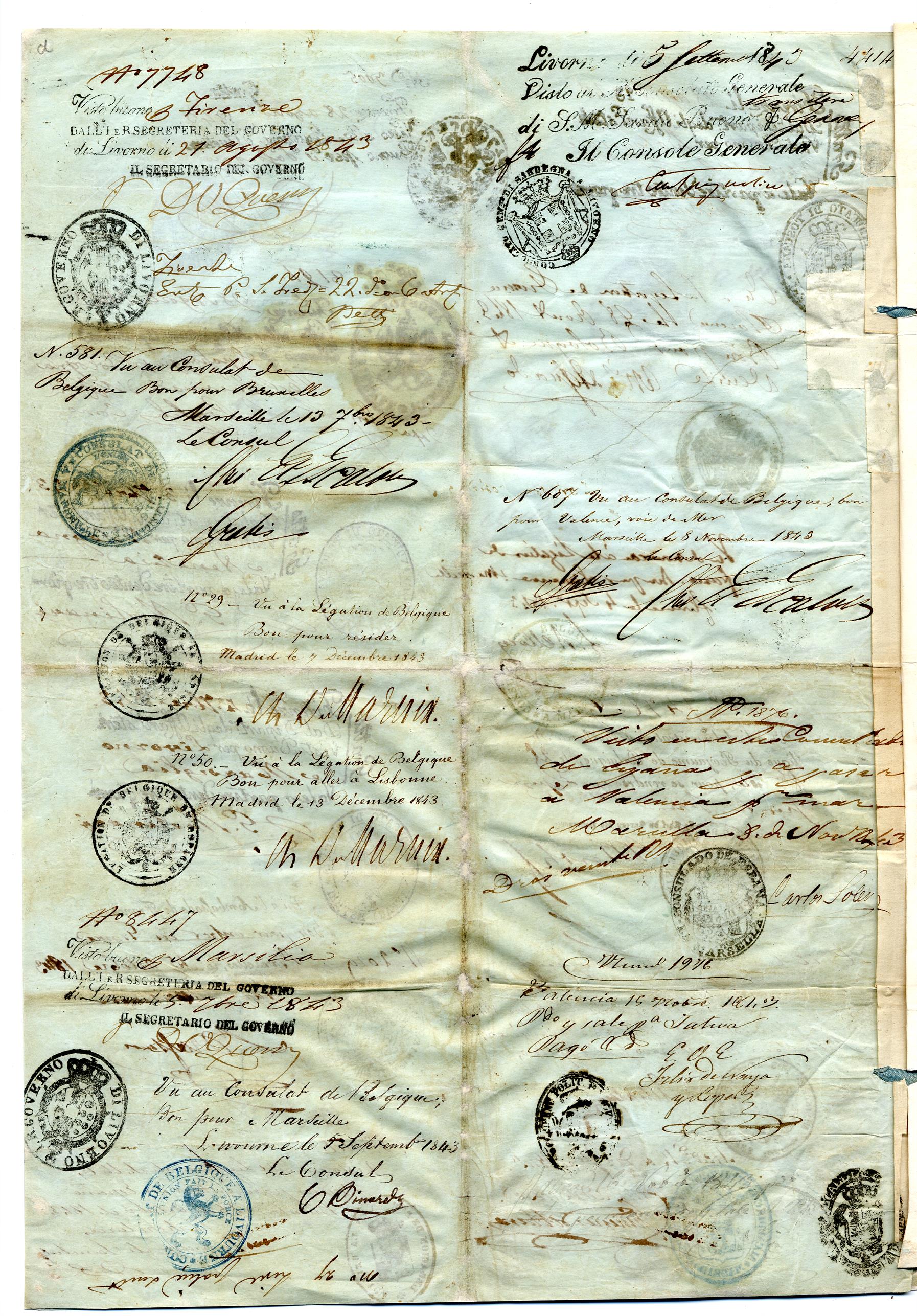 Passaporte de Aguste (sic) de Villers