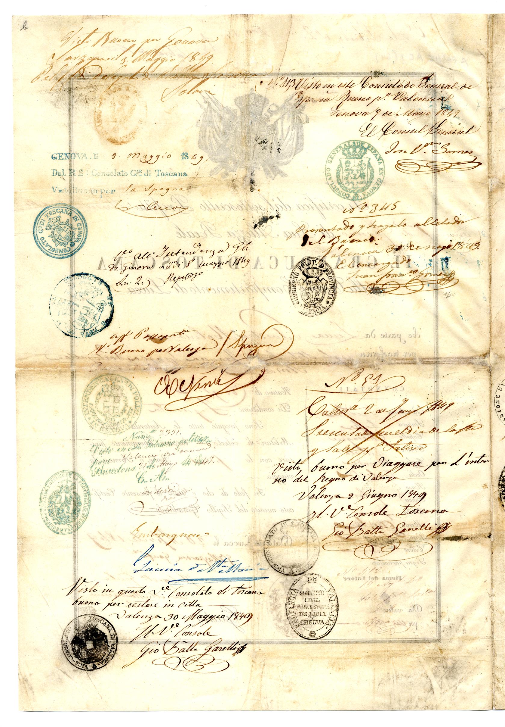 Passaporte de Silvestre Molinari