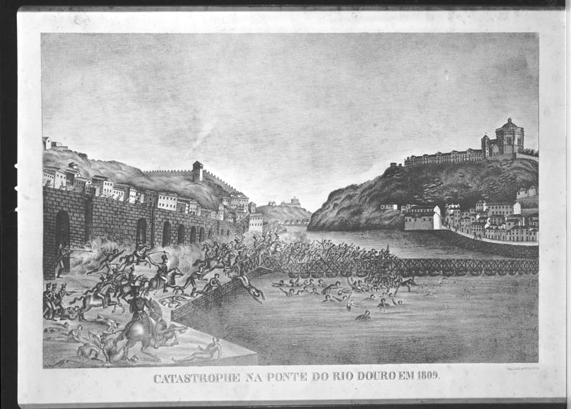 Porto - Gaia : as travessias do Rio Douro : catástrofe na ponte do rio Douro em 1809