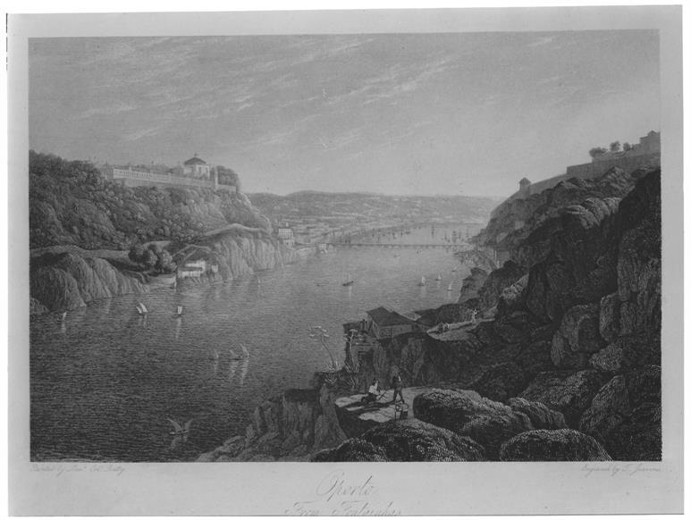 Exposição evocativa do desastre da Ponte de Barcas no seu 150º aniversário : 1809-1959 : Oporto from Fontainhas
